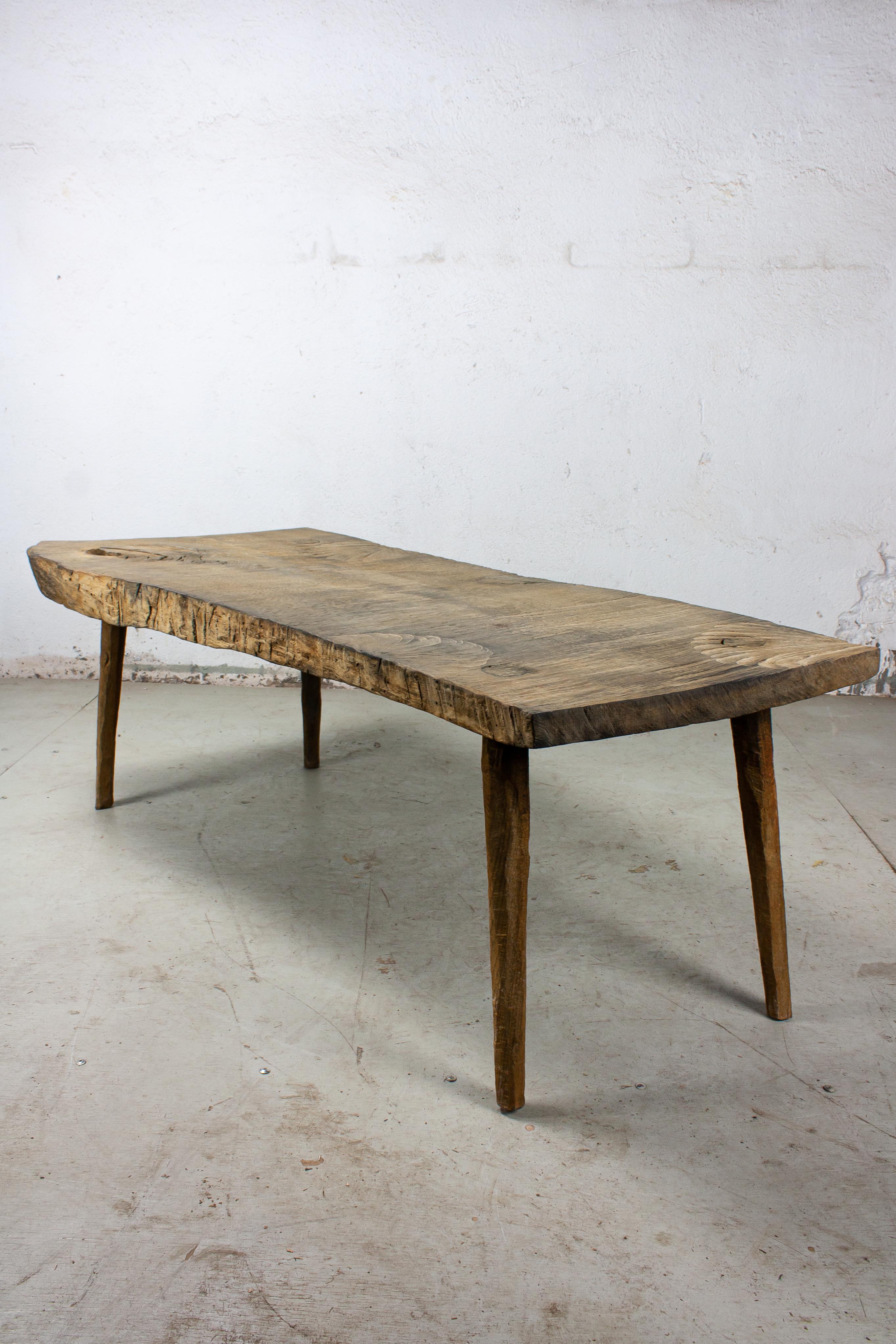 Small table made of solid oak (+ linseed oil)
Measures: 50 x 123 x 45 cm

SÓHA design studio conceives and produces furniture design and decorative objects in solid oak in an authentic style. Inspiration to create all these items comes from the