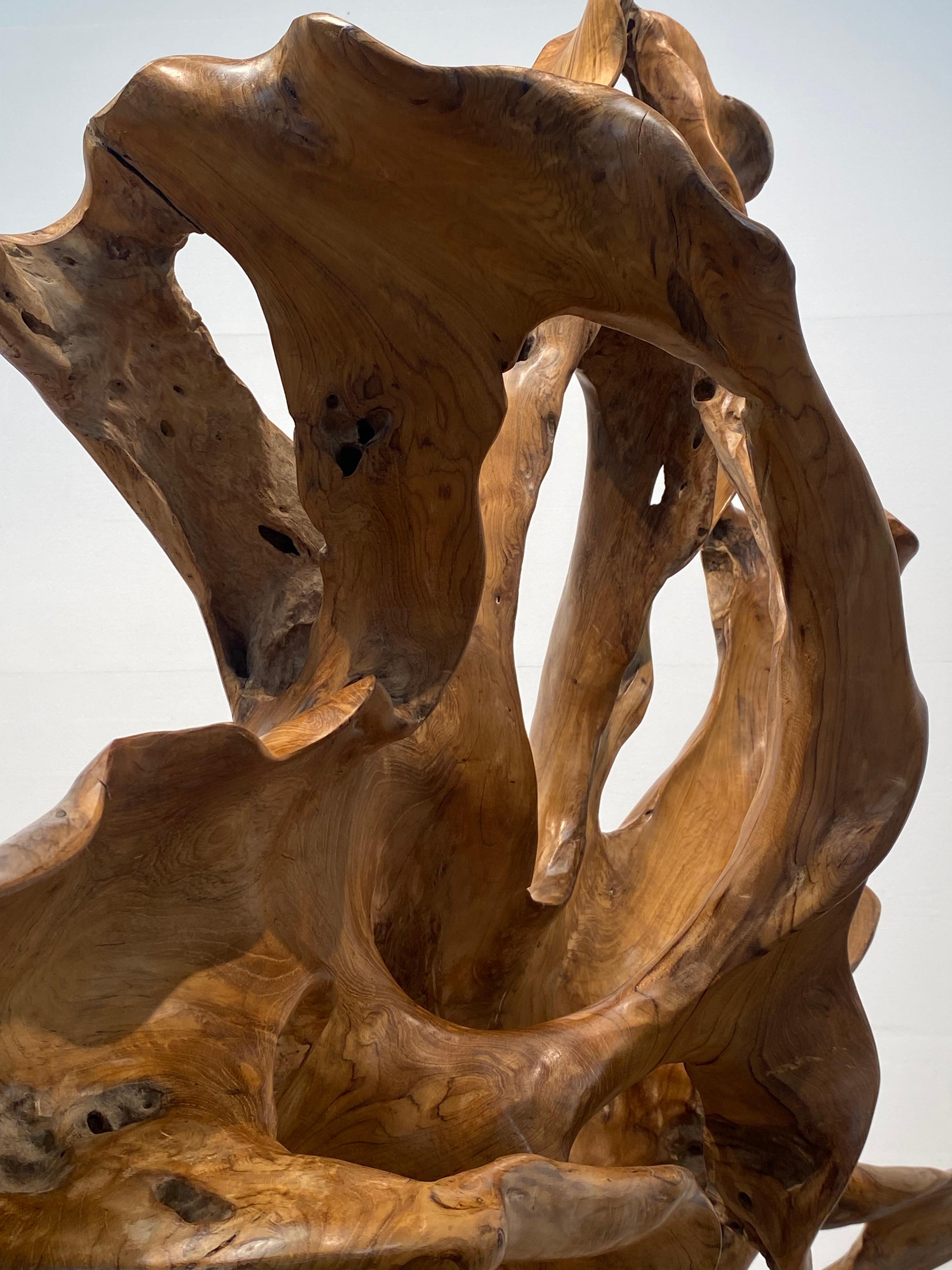 Sculpture en bois contemporaine et brutaliste en vente 11