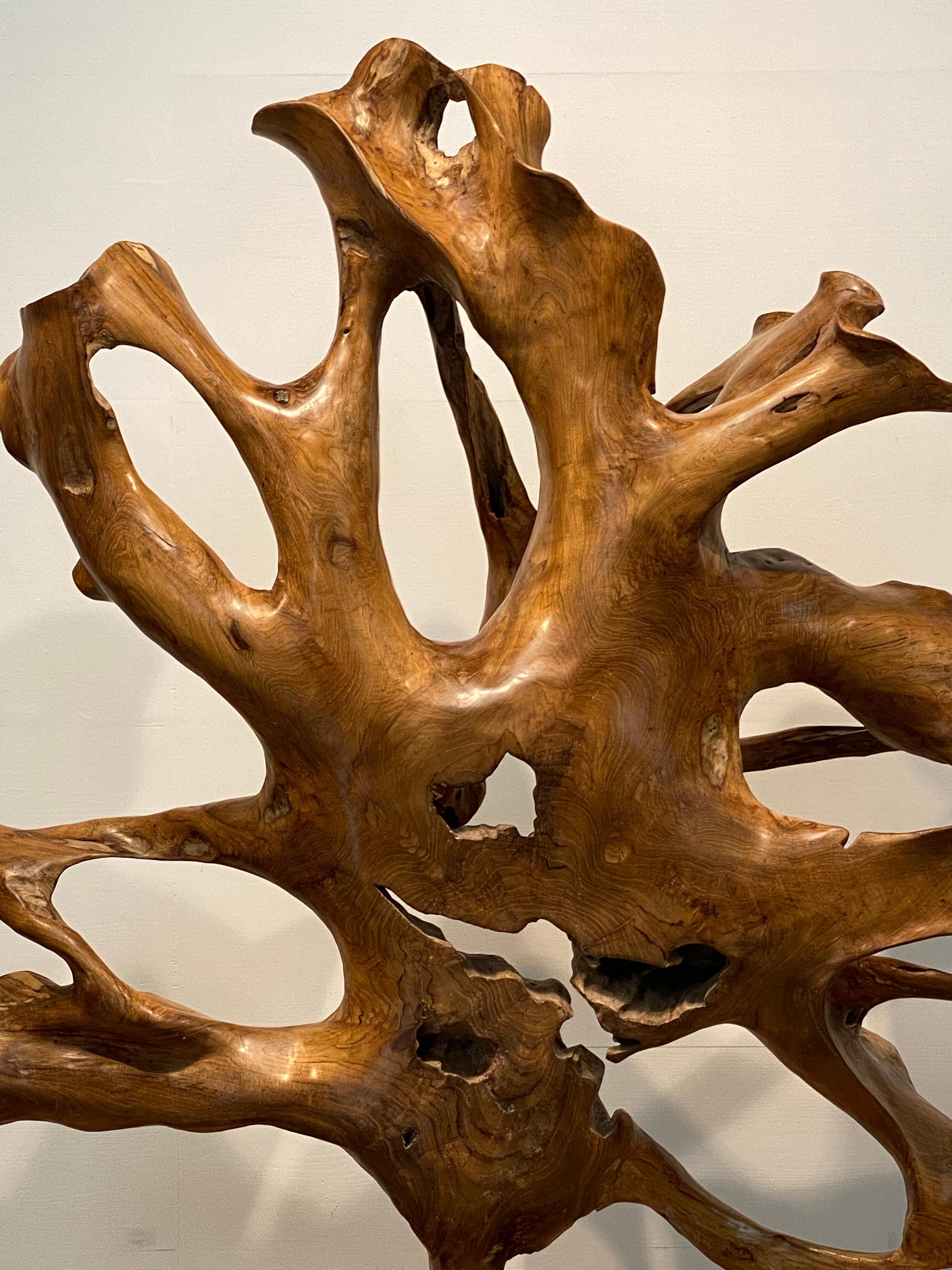 Contemporary, Brutalist Wooden Sculpture For Sale 15