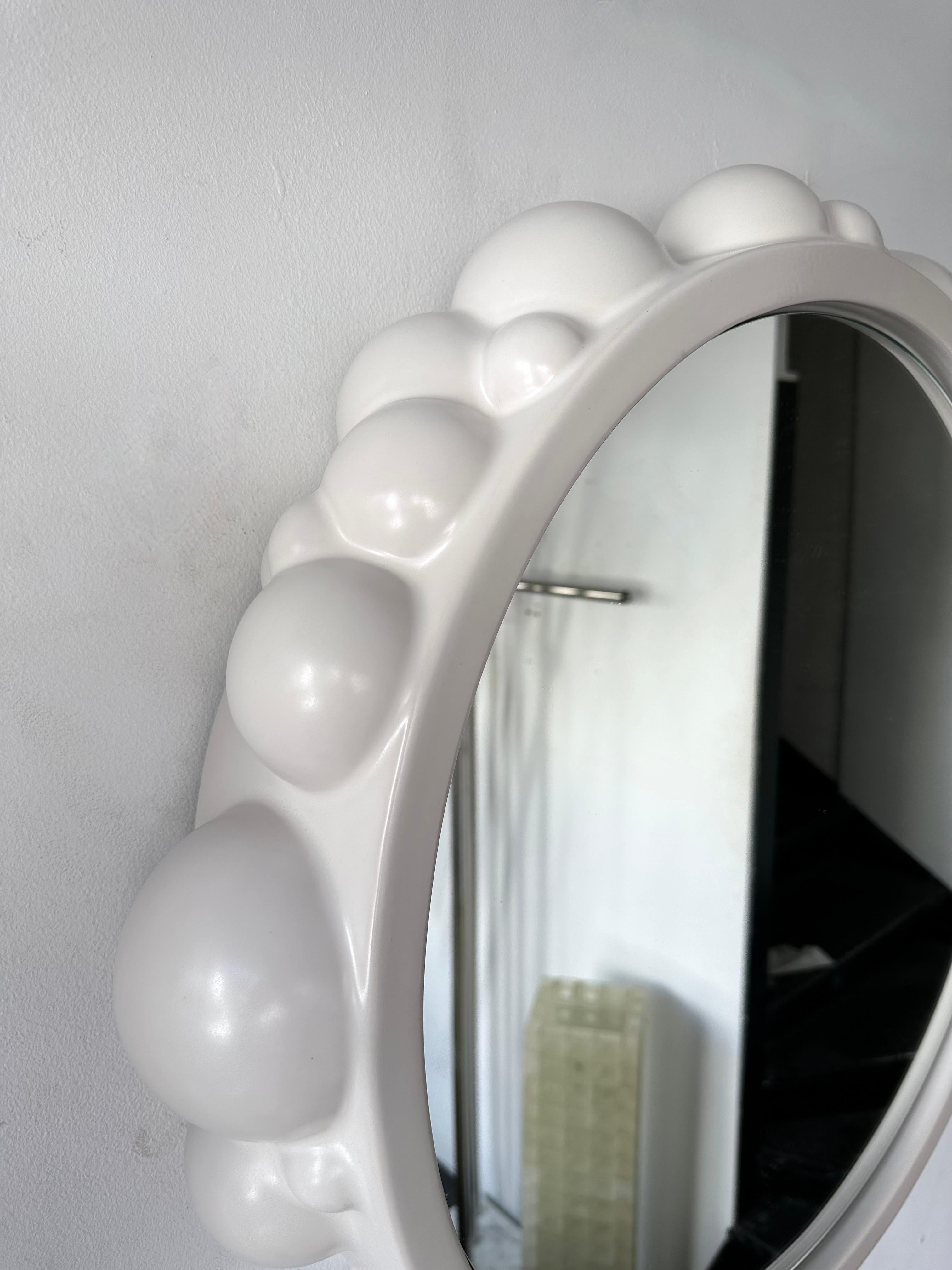 Contemporary Bubble Atomo Ceramic Mirror by Antonio Cagianelli, Italy For Sale 5