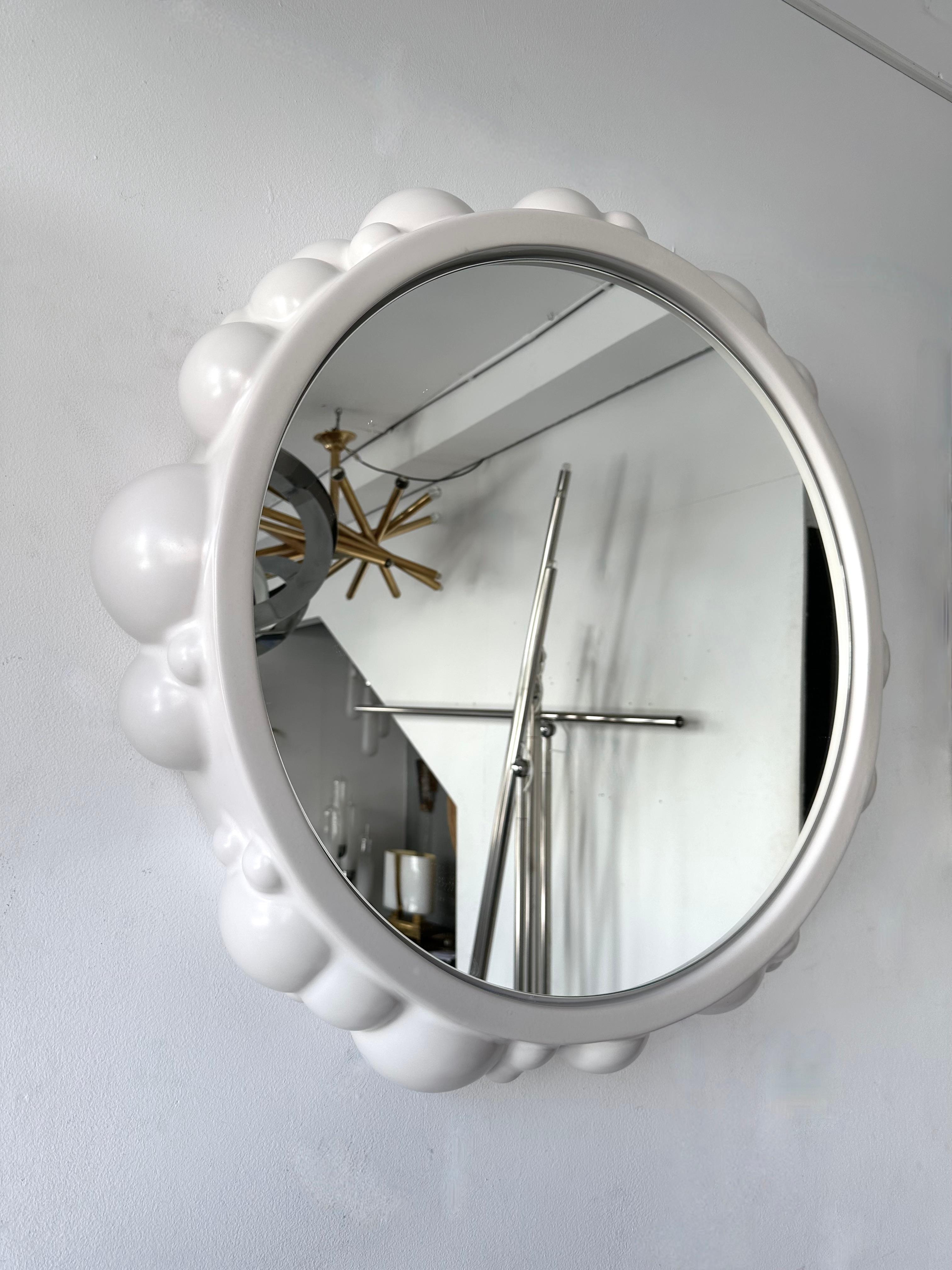 Contemporary Bubble Atomo Ceramic Mirror by Antonio Cagianelli, Italy For Sale 6