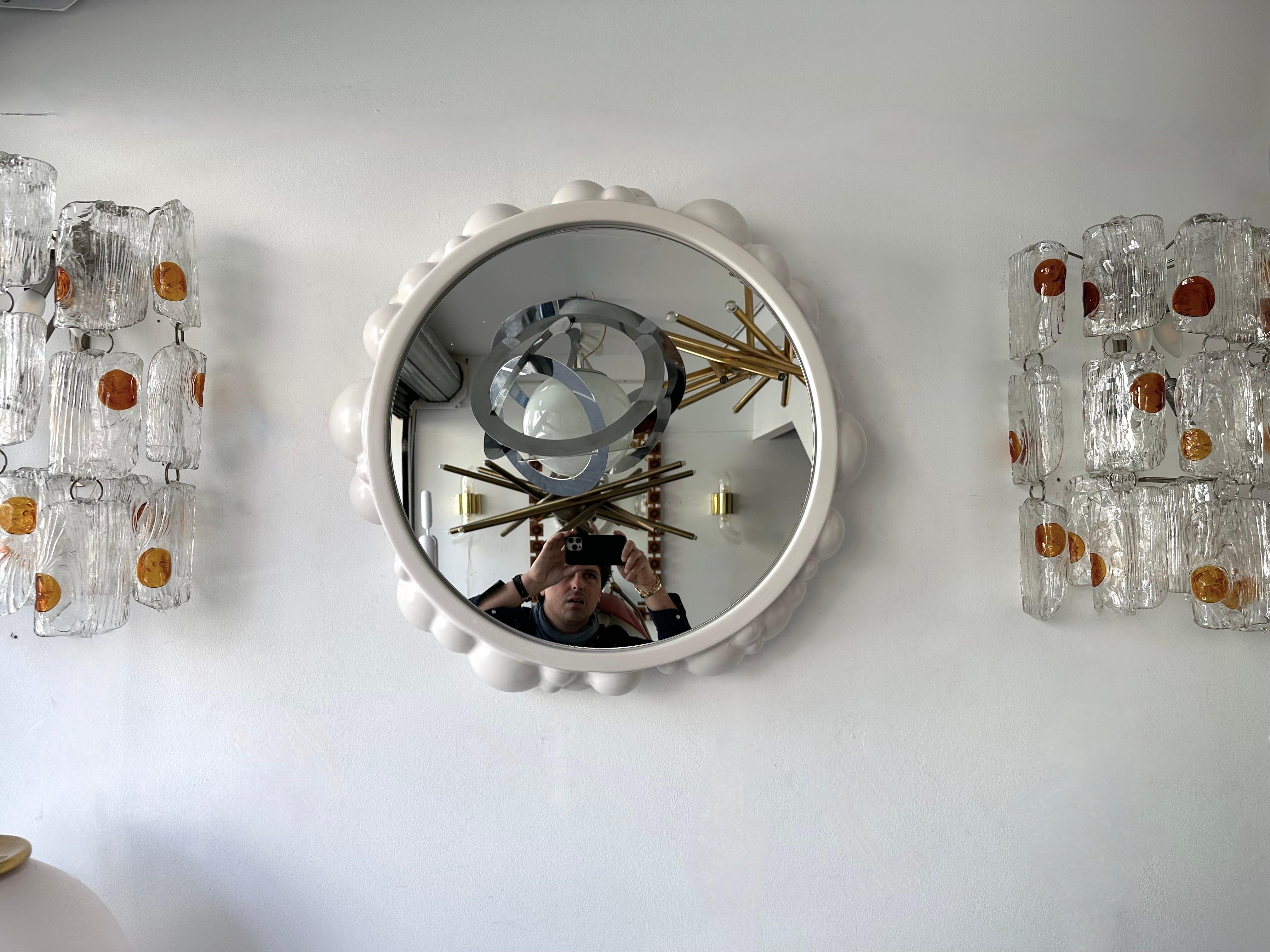 Contemporary Bubble Atomo Ceramic Mirror by Antonio Cagianelli, Italy For Sale 7