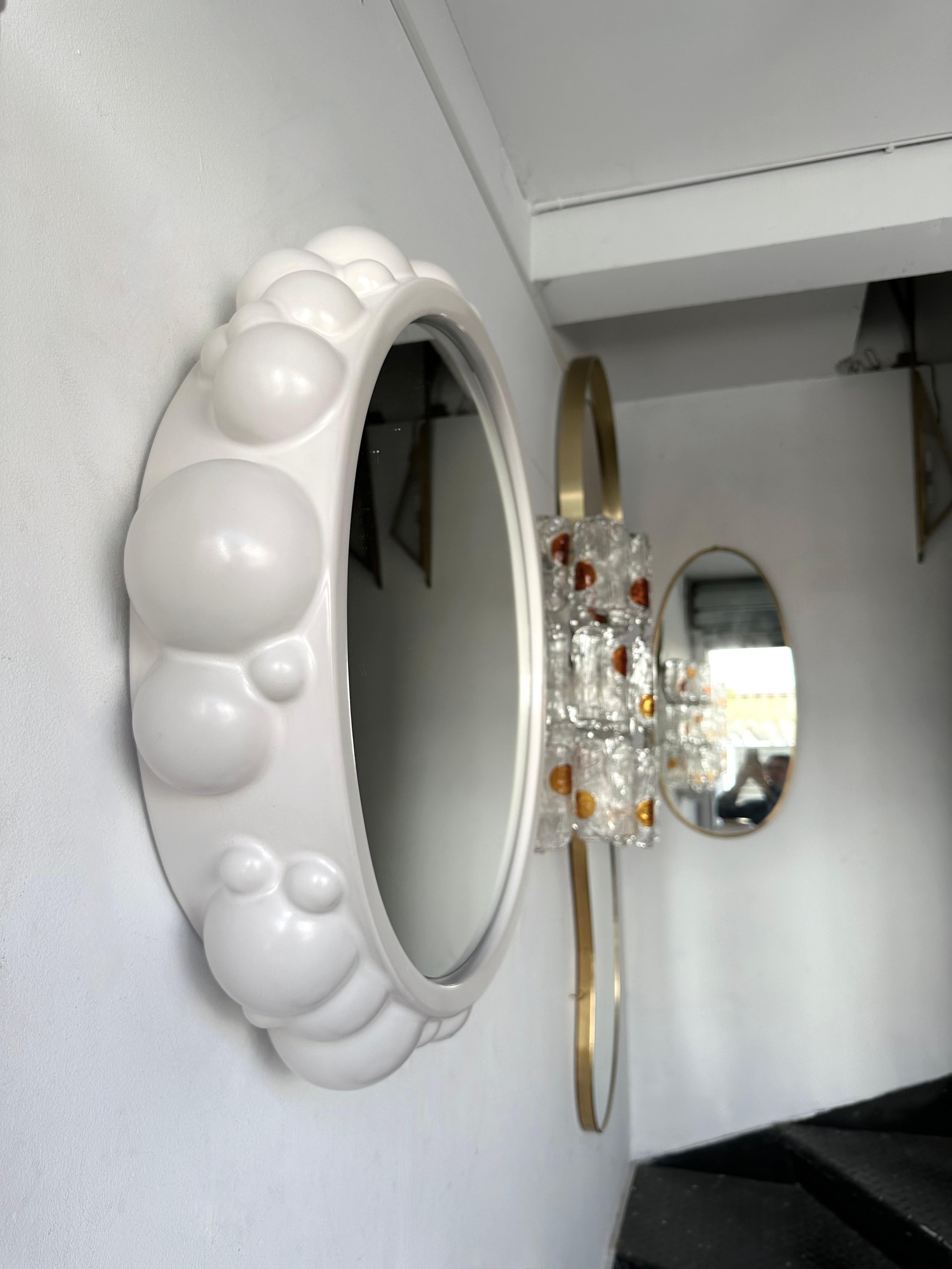 Contemporary Bubble Atomo Ceramic Mirror by Antonio Cagianelli, Italy For Sale 8
