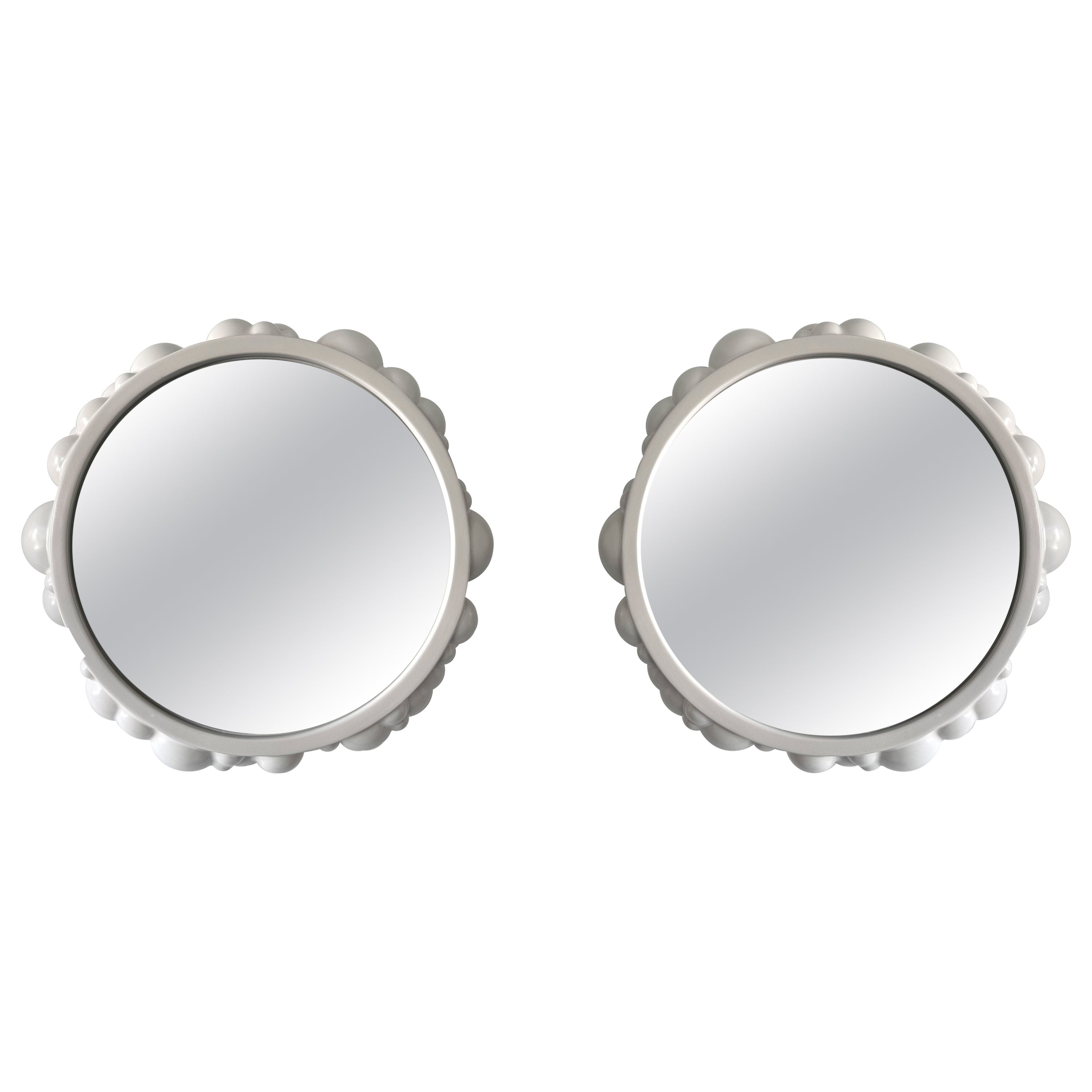 Miroir contemporain en céramique Atomo à bulles d'Antonio Cagianelli, Italie en vente