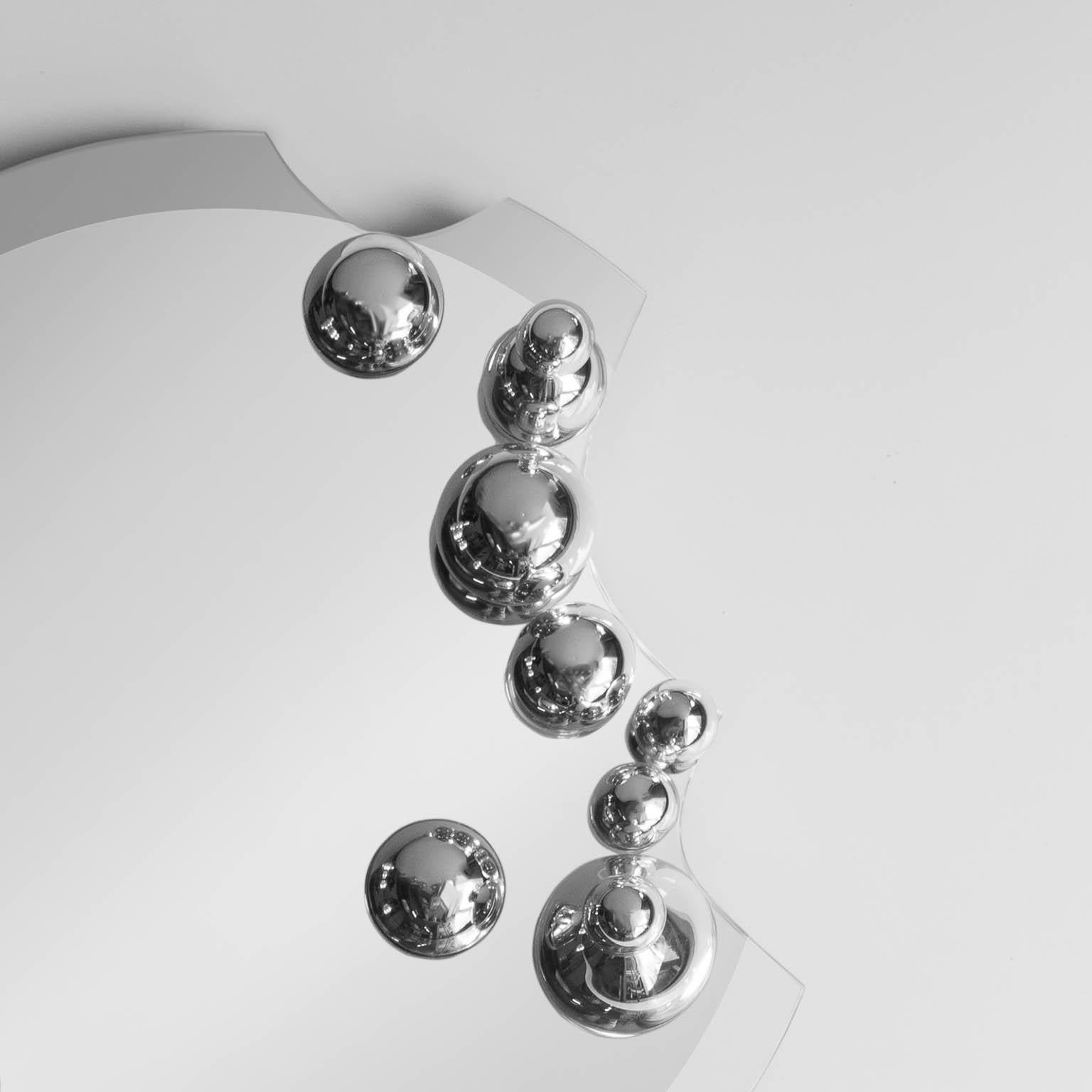 Modern Contemporary 'Bubble Mirror' Handmade Mirror by Simone Crestani Playful Elegant For Sale
