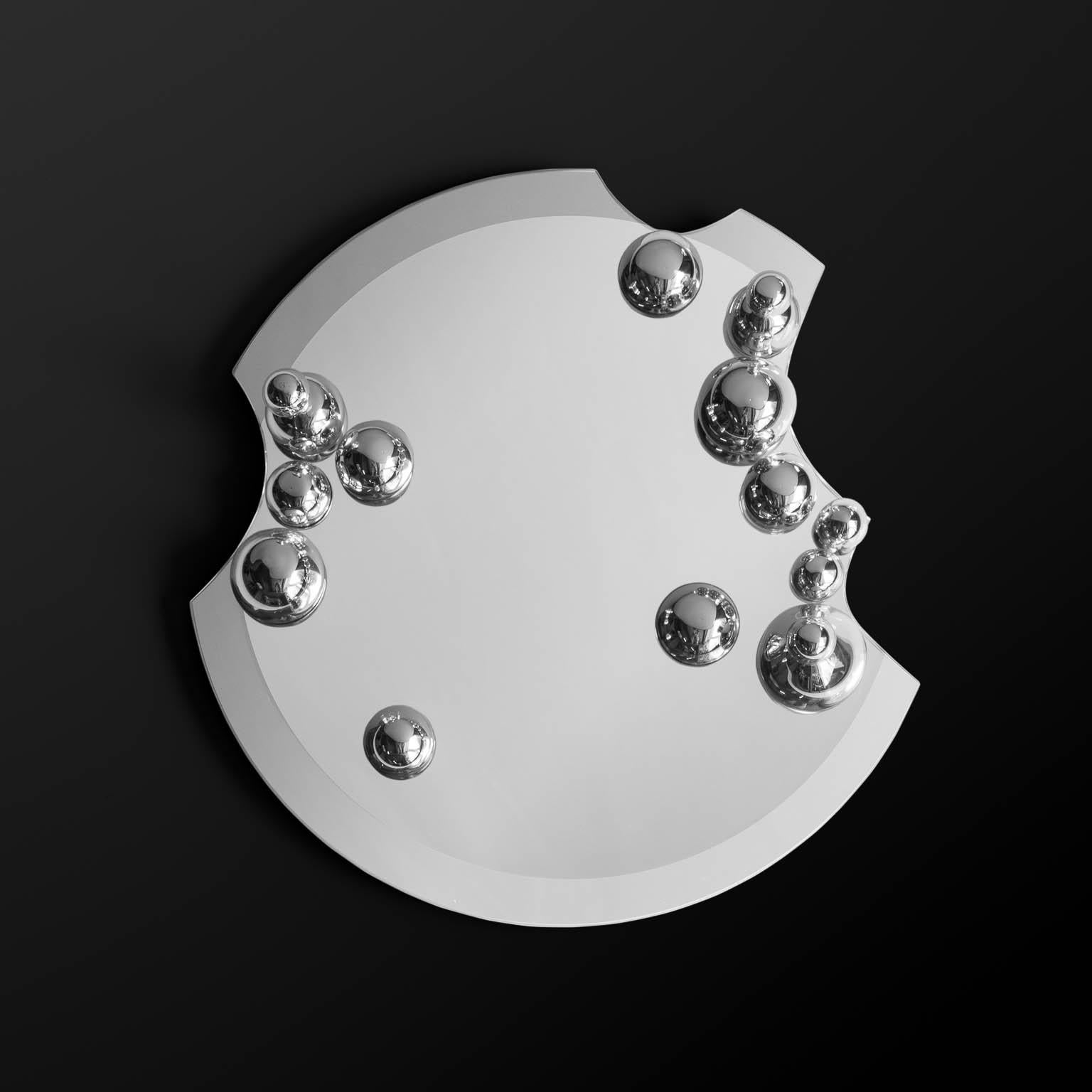 Italian Contemporary 'Bubble Mirror' Handmade Mirror by Simone Crestani Playful Elegant For Sale