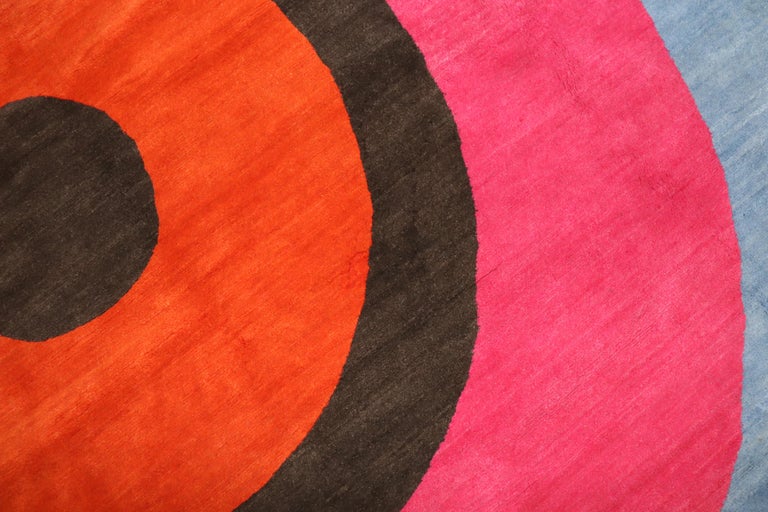 Contemporary Bullseye Modern Tibetan Rug at 1stDibs