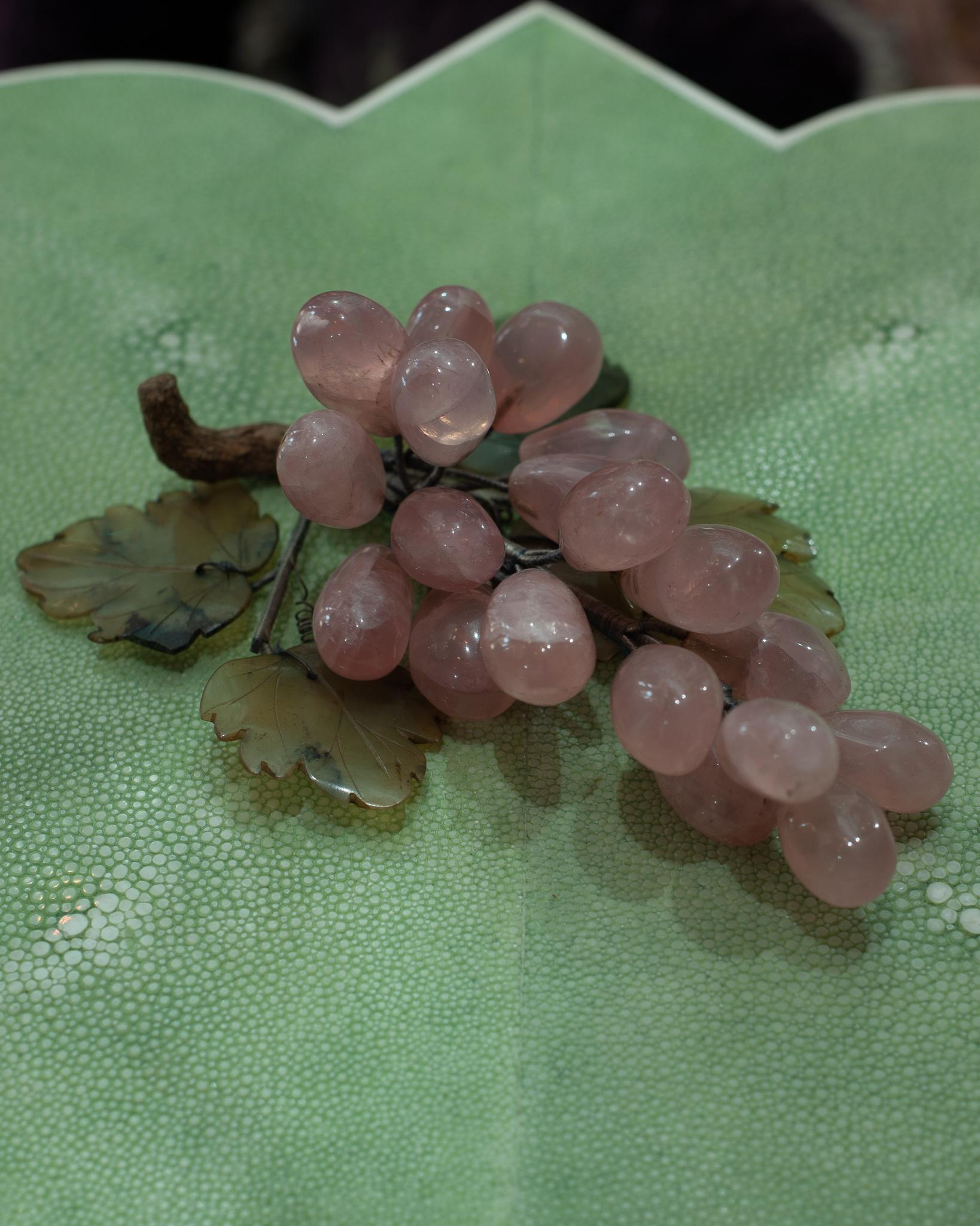 clear balls on grape vine
