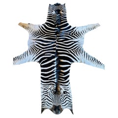 Contemporary Burchell zebra rug