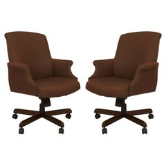 Contemporary Burgundy Upholstered Office Swivel Chairs