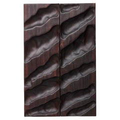 Contemporary burned soft wood Blessed is the memory by Katrien Doms