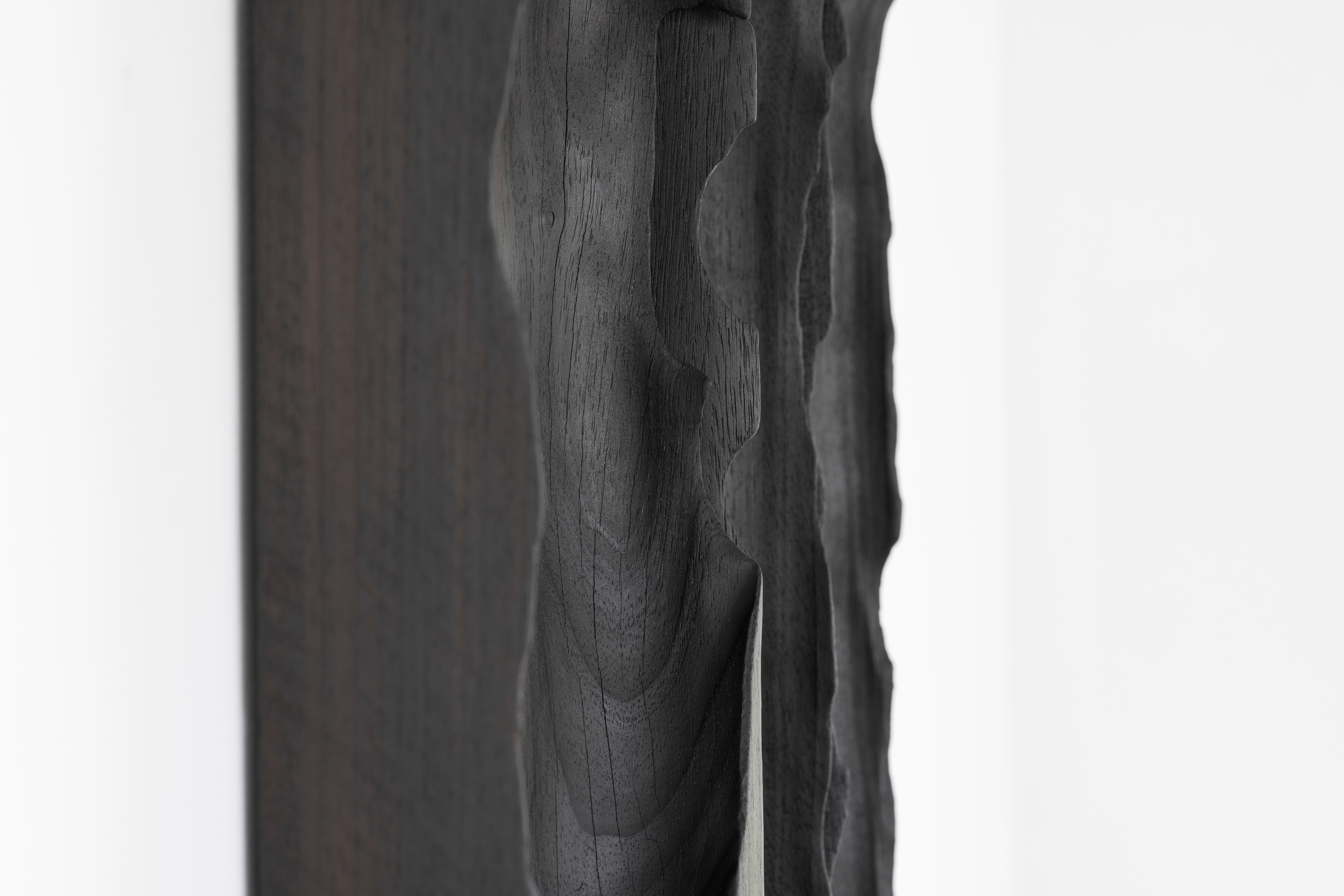 Zeitgenössisches wandobjekt aus gebranntem weichem holz Ukiyo 035 by Katrien Doms im Angebot 8