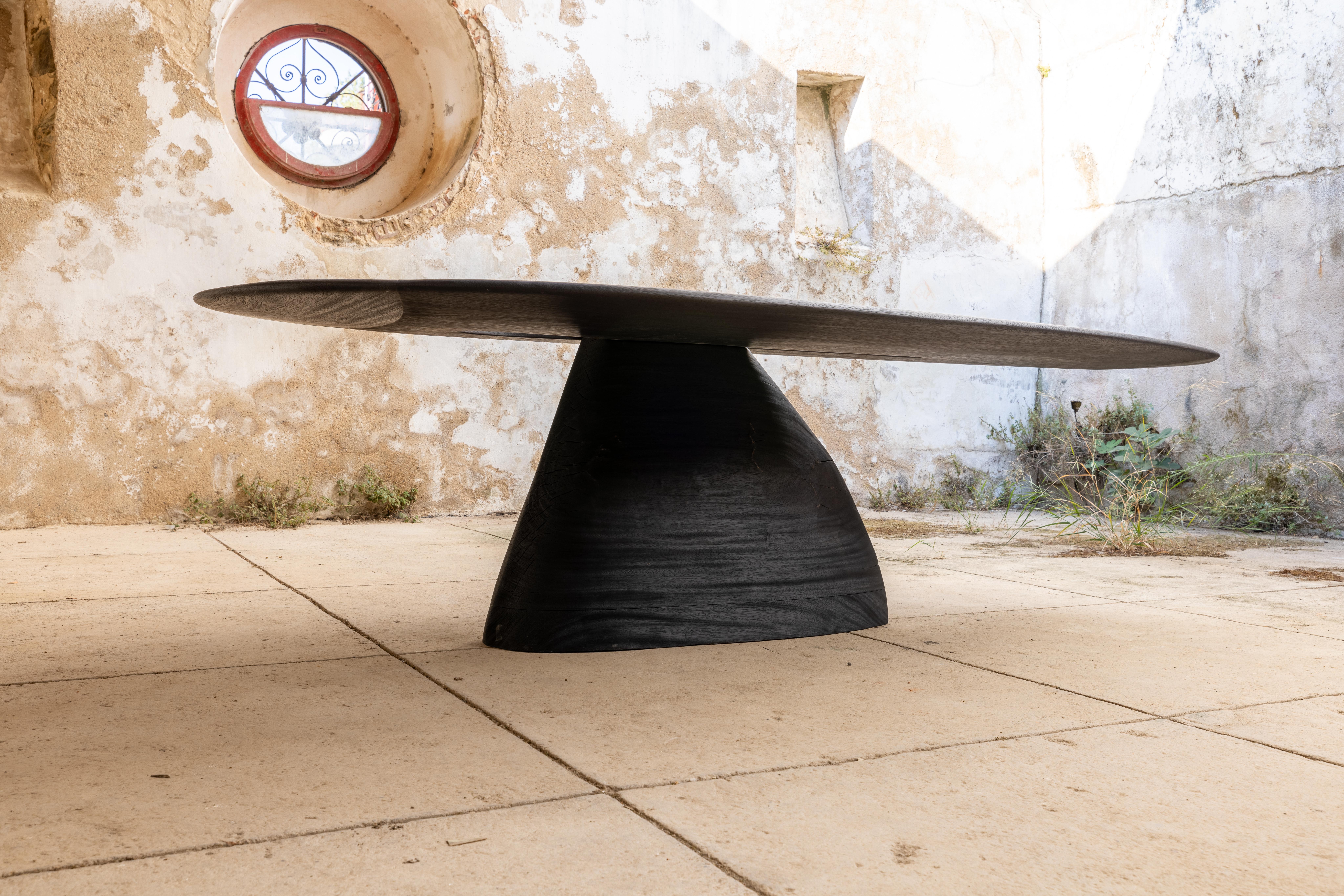Marbre Contemporary brûlé zazange Wood Pico Rosa 0.1 table en vente