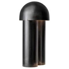 Contemporary Burnt Brass Sculpted Table Lamp, Monolith Large by Paul Matter