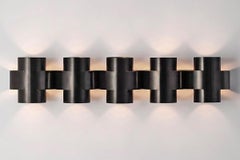 Contemporary Burnt Brass Wall Sconce, Plus Five Lamp by Paul Matter