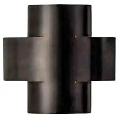 Contemporary Burnt Brass Wall Sconce, Plus One Large Lamp by Paul Matter
