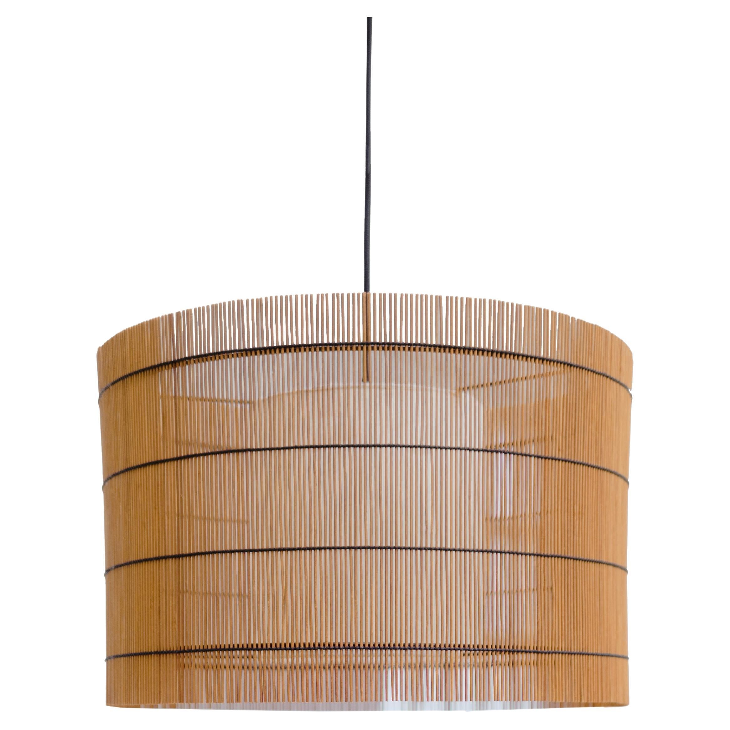 Contemporary, Handmade, Pendant Lamp, Bamboo Cherry, by Mediterranean Objects
