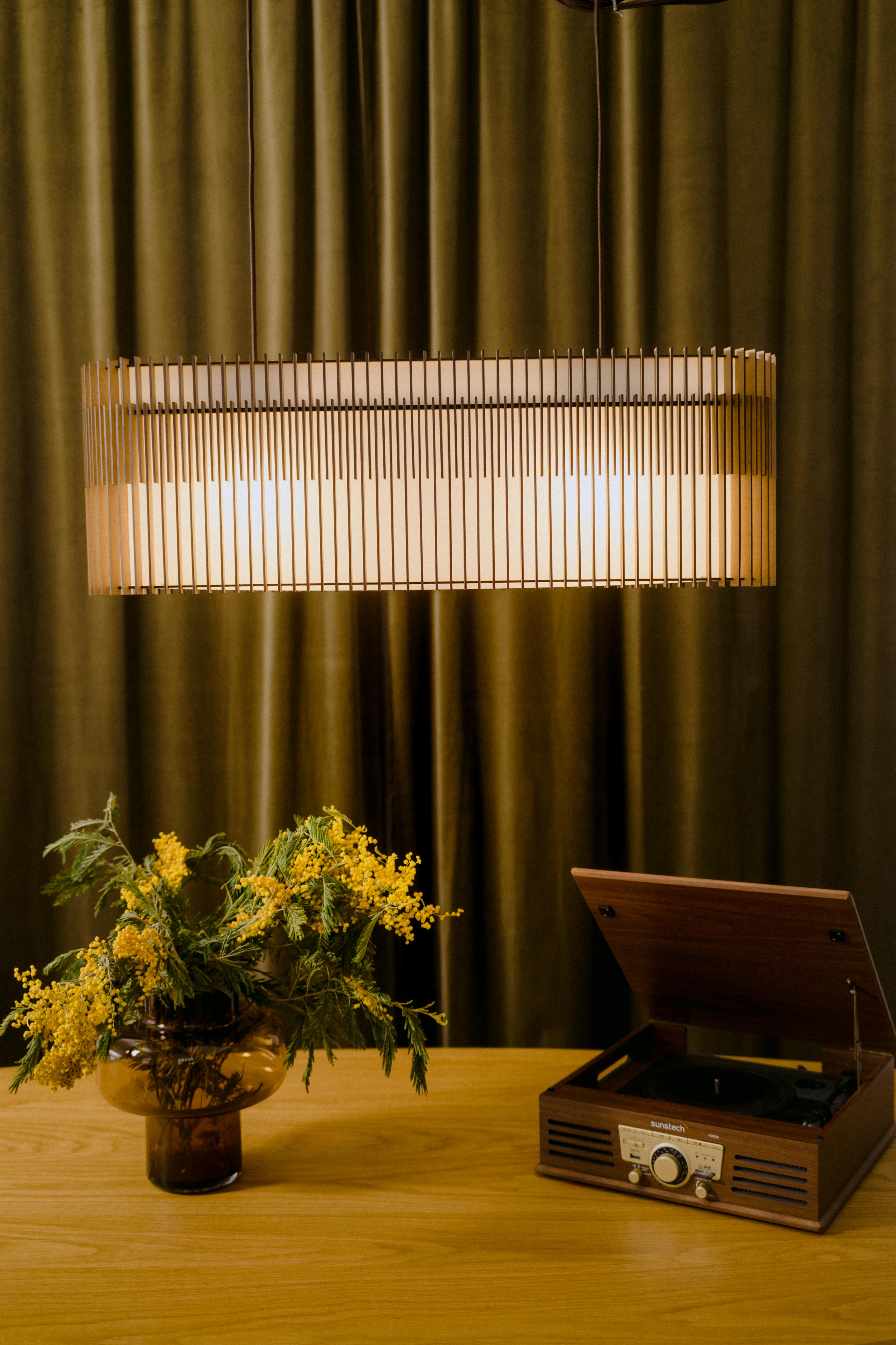 Contemporary by Chitarrini Studio Handmade Pendant Lamp Mdf Wood Large 800 4