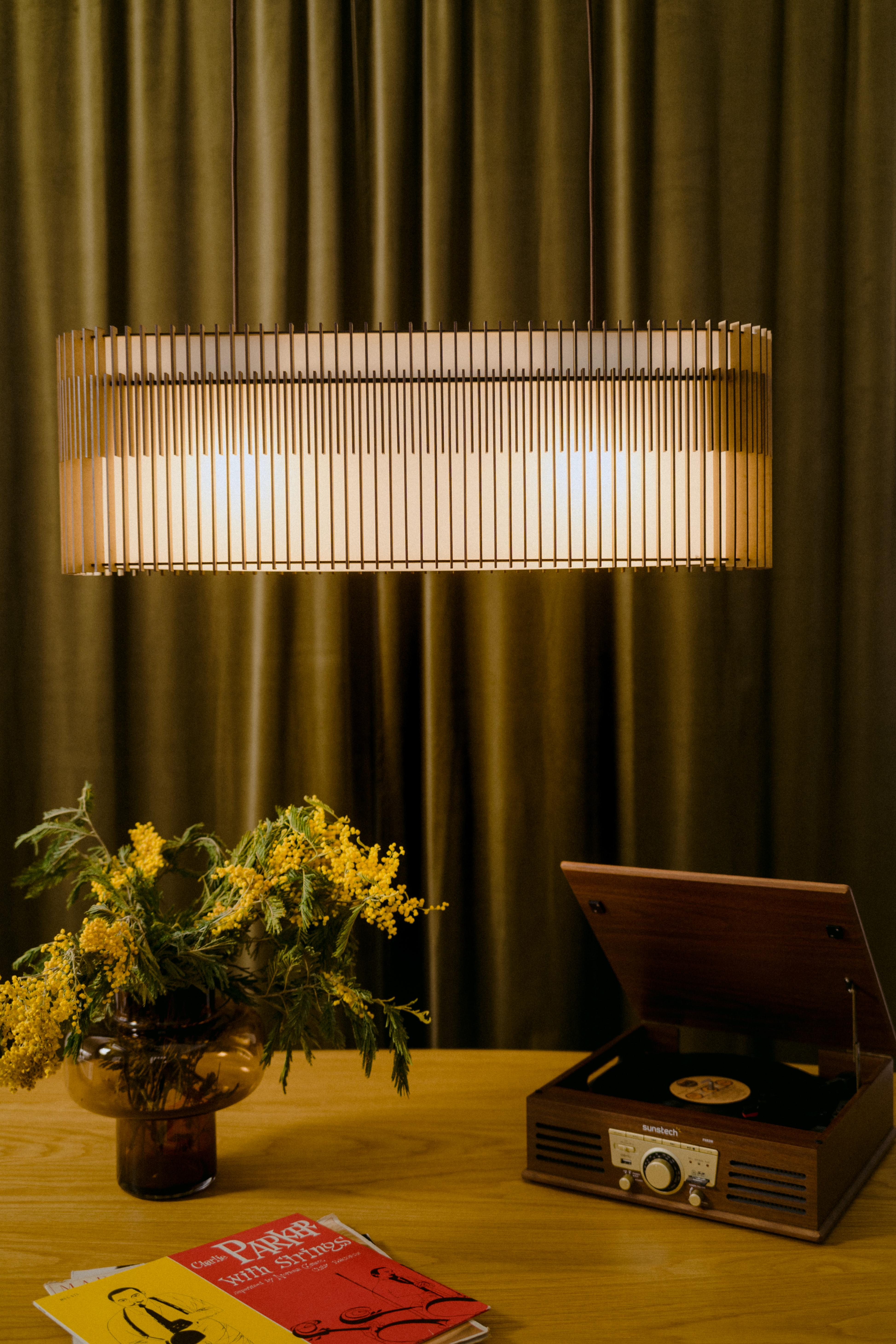 Contemporary by Chitarrini Studio Handmade Pendant Lamp Mdf Wood Large 800 In New Condition For Sale In Barcelona, CT