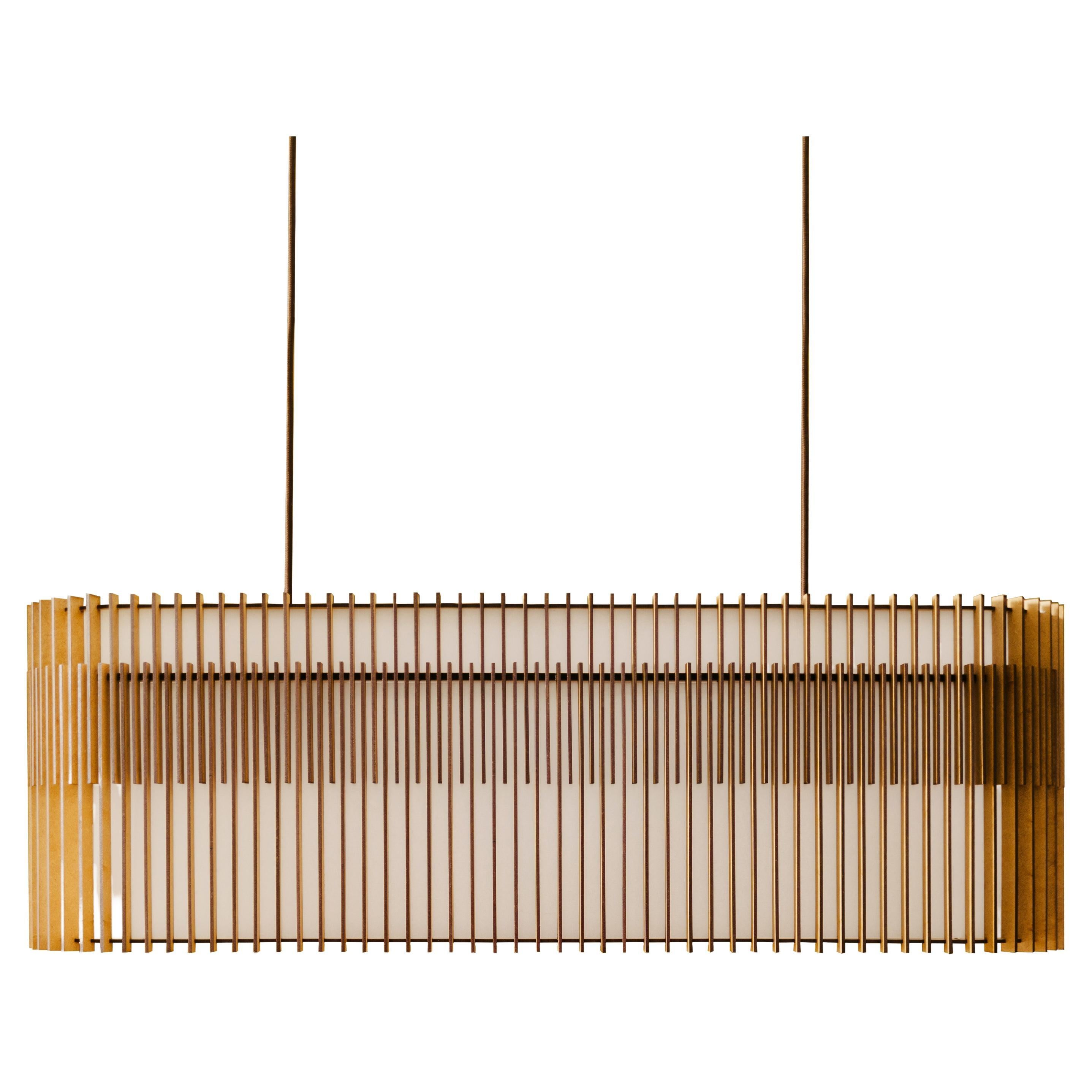 Contemporary by Chitarrini Studio Handmade Pendant Lamp Mdf Wood Large 800