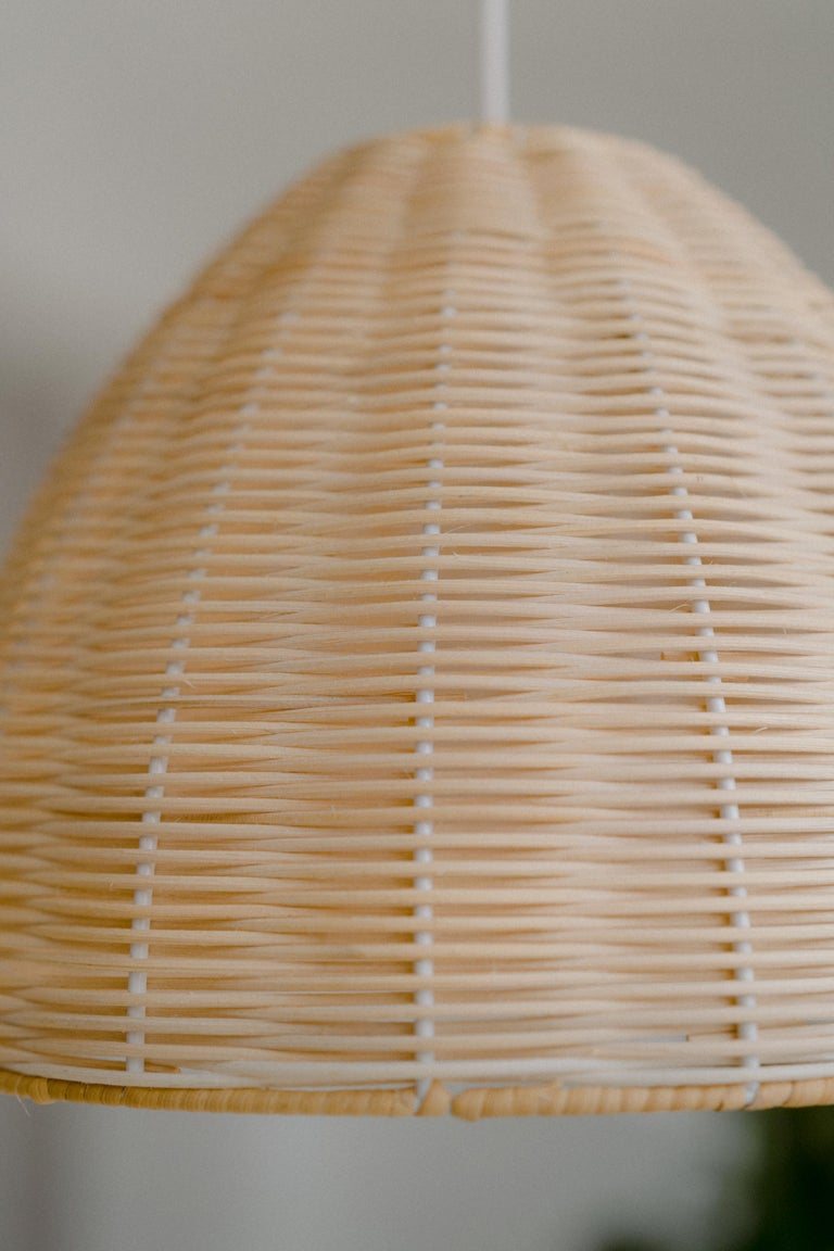 Contemporary by Chitarrini Studio Handmade Pendant Lamp Rattan Dome For ...