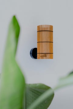 Contemporary, Handmade Wall Lamp Sconce, Bamboo Cherry, by Mediterranean Objects