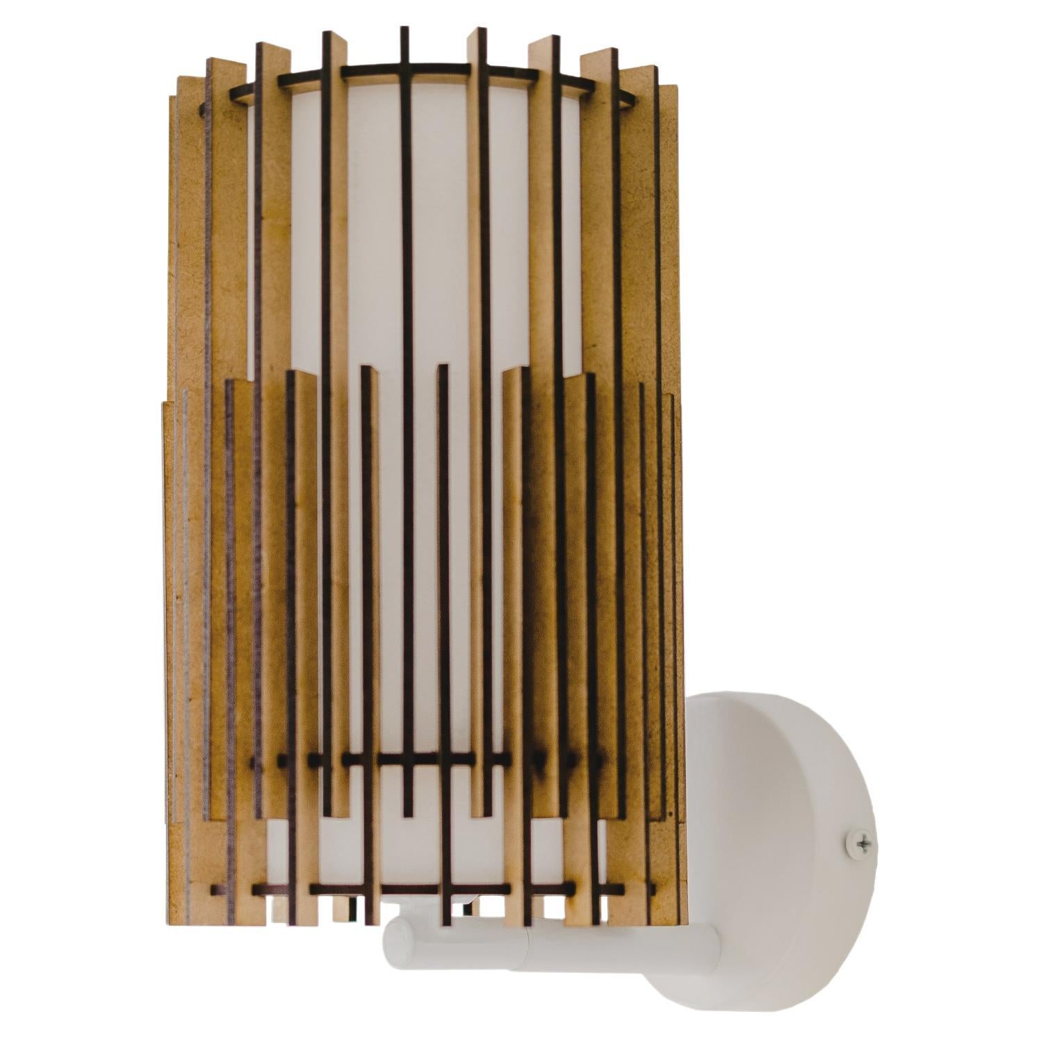 Contemporary, Handmade, Wall Sconce Lamp, MDF Wood, by Mediterranean Objects