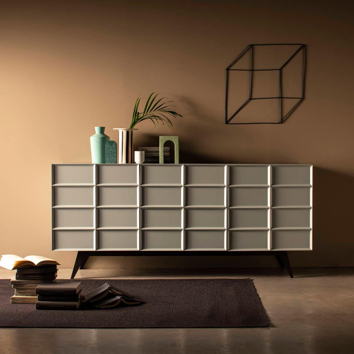 Contemporary by Franca Lucarelli e Bruna Rapisarda Sideboard Wood Steel In New Condition For Sale In Pordenone, IT