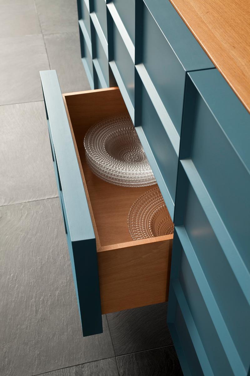 Moderne Buffet contemporain en bois et acier de Franca Lucarelli et Bruna Rapisarda en vente