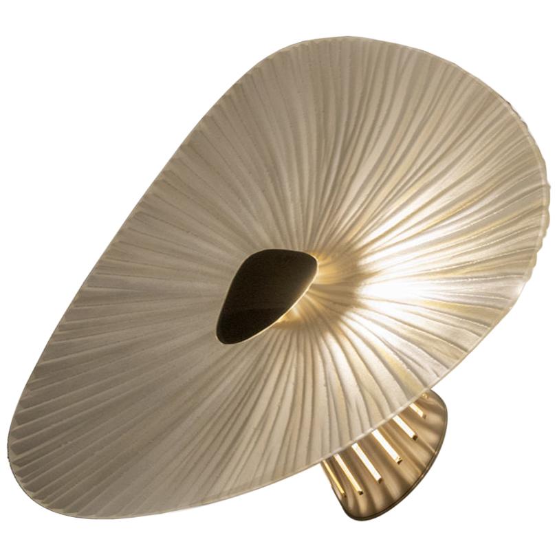 Contemporary by Ghirò Studio Conchiglie Sconce Glass, Brass, Gold MediumSize