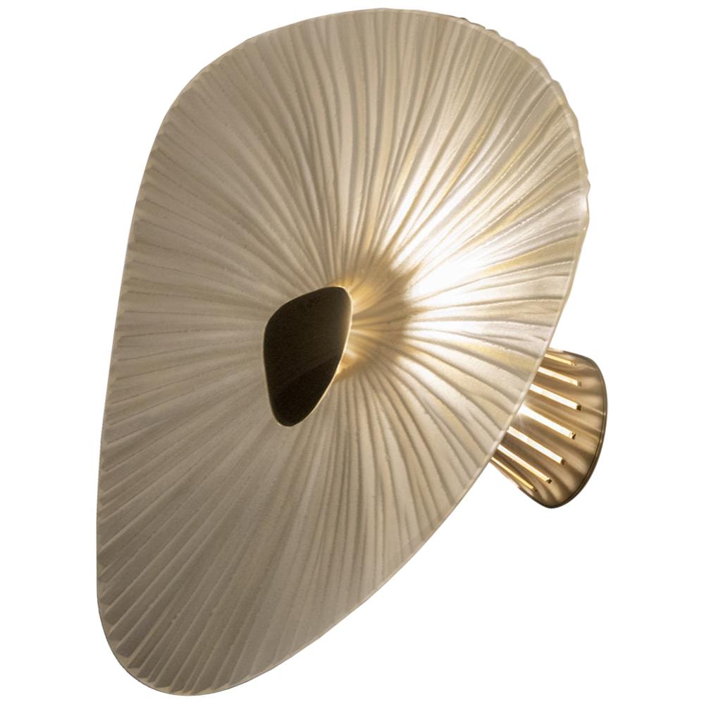 Contemporary by Ghirò Studio 'Conchiglie' Sconce Crystal Brass and Gold Big Size For Sale