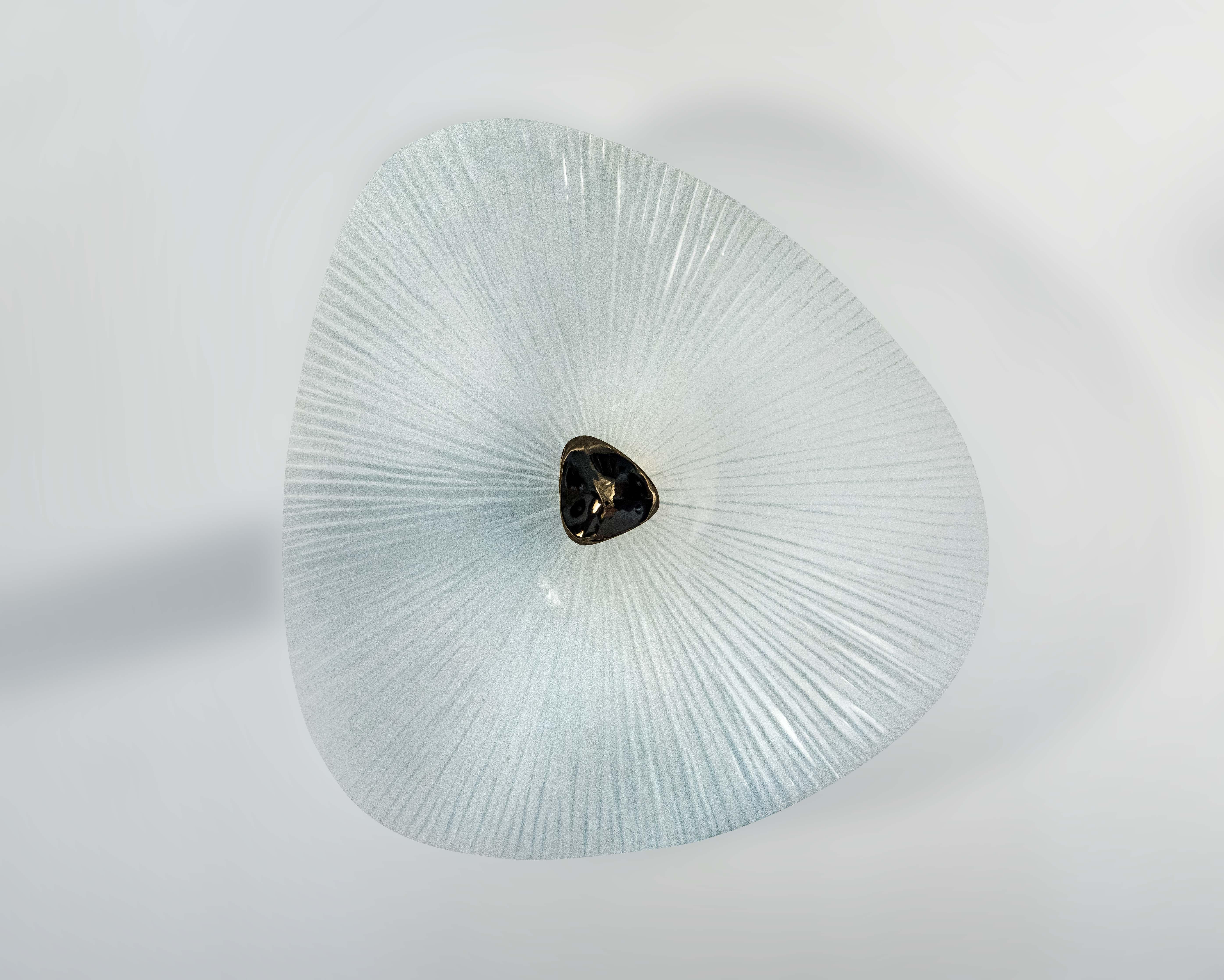 Crystal Contemporary by Ghirò Studio Conchiglie Sconce Glass, Brass, Gold MediumSize For Sale