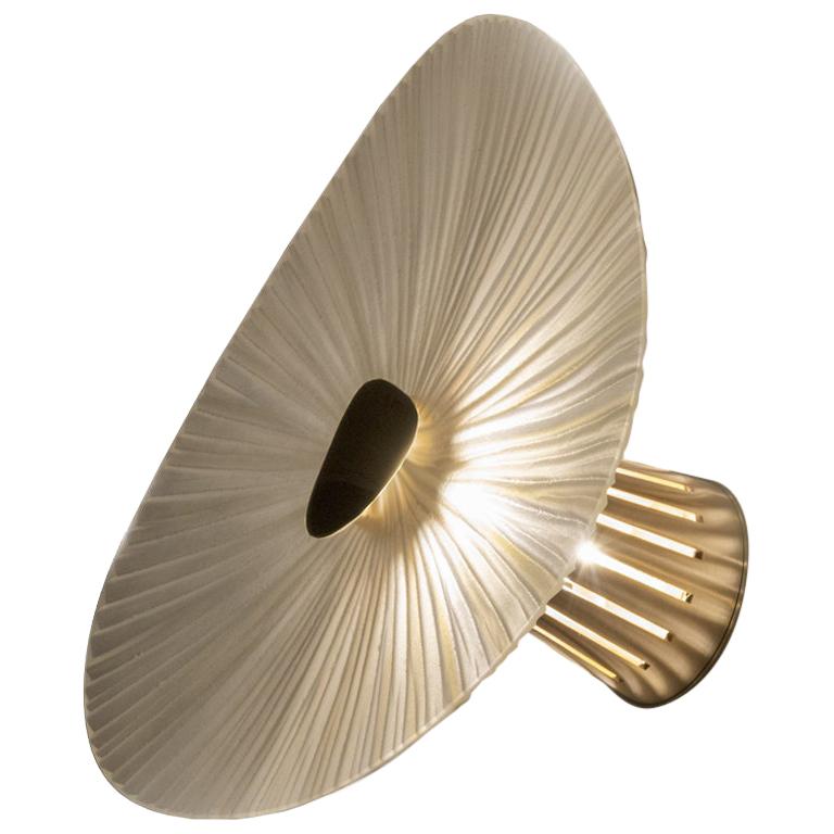 Contemporary by Ghirò Studio 'Conchiglie' Sconce Crystal, Brass, Gold Small Size