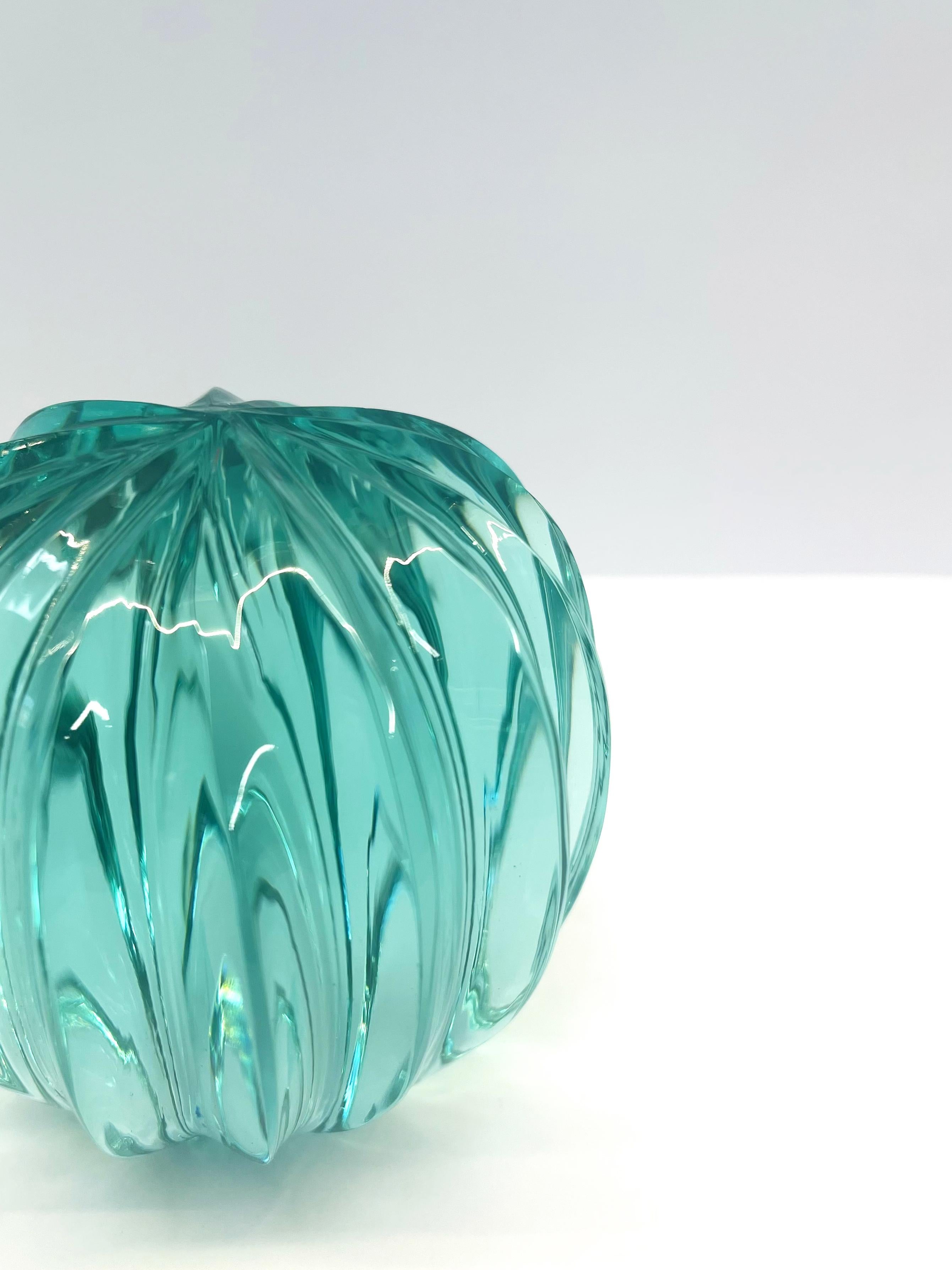 Modern Contemporary Hand-engraved Aquamarine Sculpture by Ghirò Studio For Sale