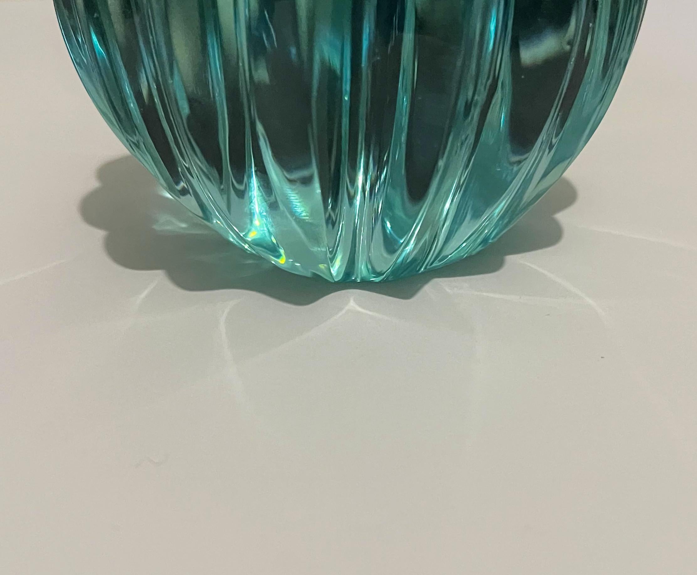 Italian Contemporary Hand-engraved Aquamarine Sculpture by Ghirò Studio For Sale