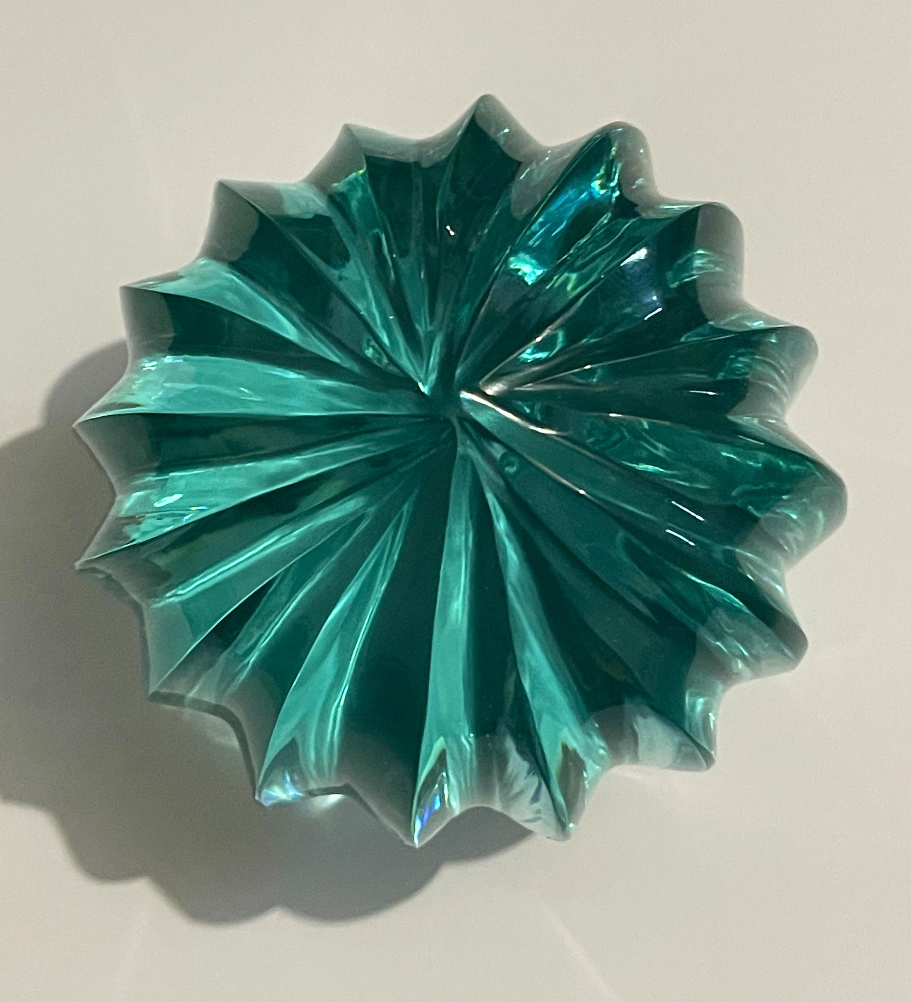 Hand-Carved Contemporary Hand-engraved Aquamarine Sculpture by Ghirò Studio For Sale