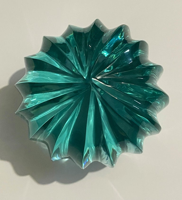 Hand-Carved Contemporary by Ghirò Studio Hand-engraved Aquamarine Sculpture For Sale