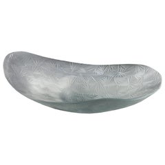 Contemporary 'Ice' Crystal Bowl Satin Hand Engraved Unique Piece by Ghirò Studio
