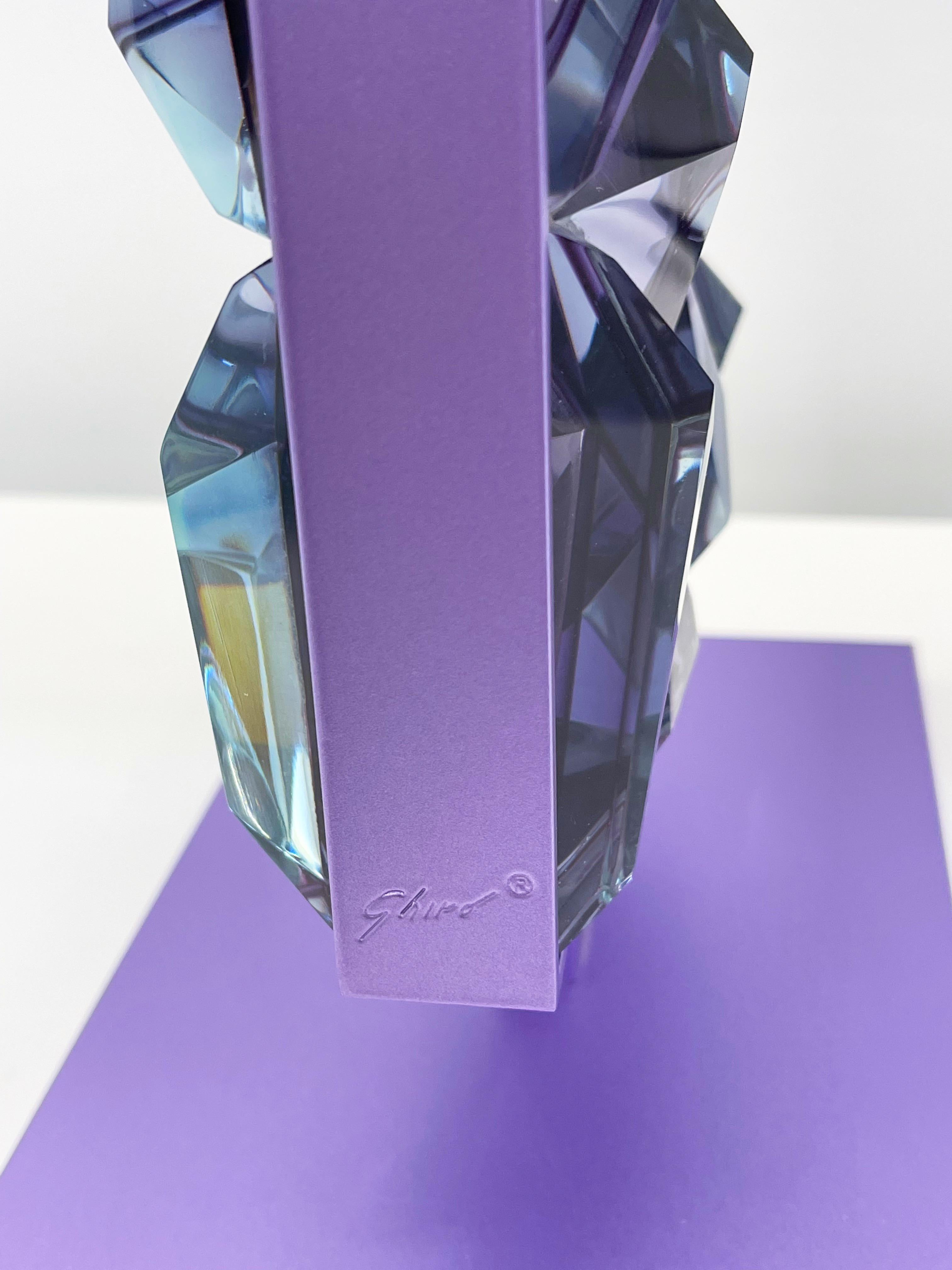 italien Lot de deux lampes de table contemporaines 'Pixel' en verre fait main par Ghirò Studio en vente