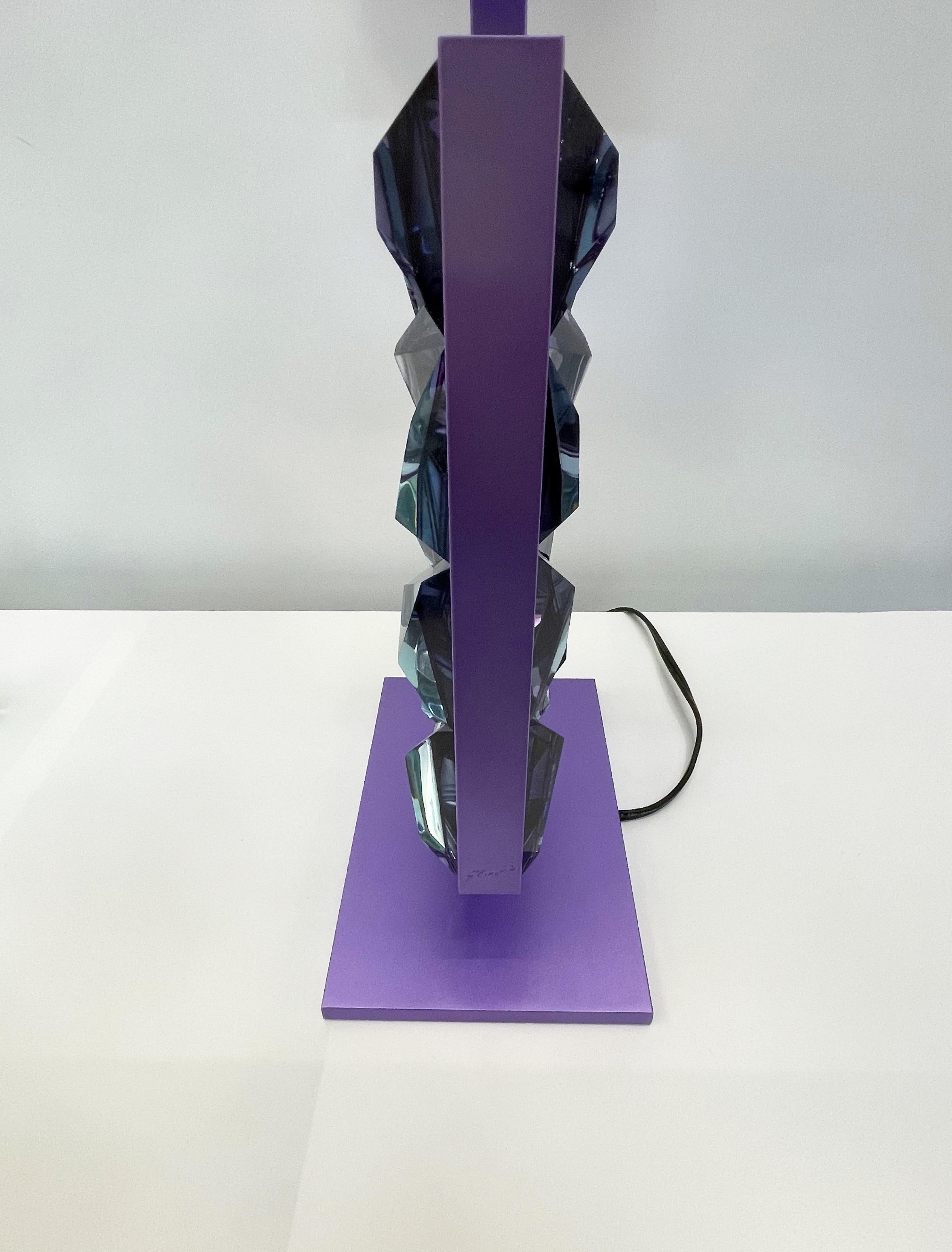XXIe siècle et contemporain Lot de deux lampes de table contemporaines 'Pixel' en verre fait main par Ghirò Studio en vente