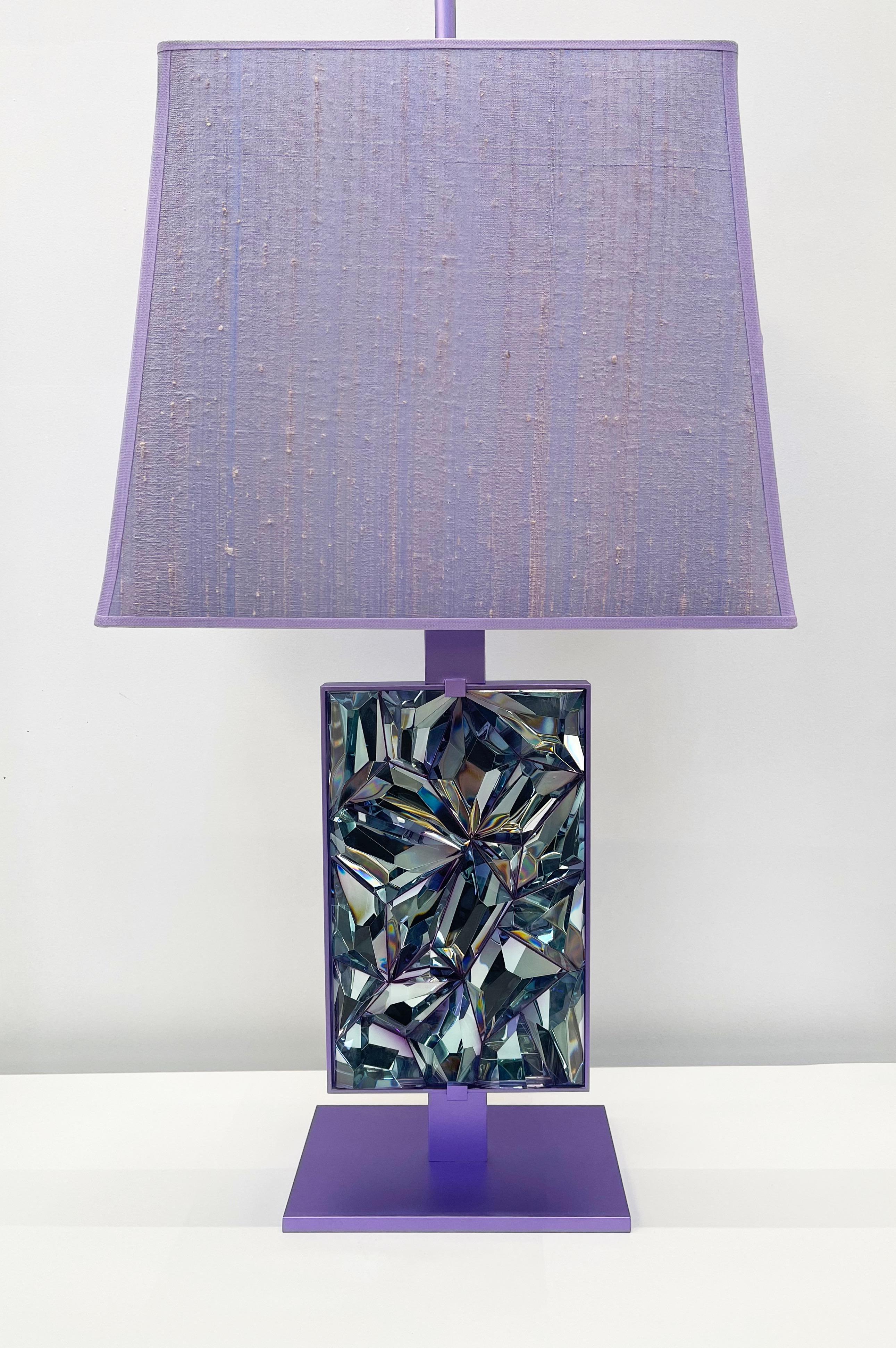 Contemporary 'Pixel' Set of Two Table Lamps Handmade Glass by Ghirò Studio For Sale 2