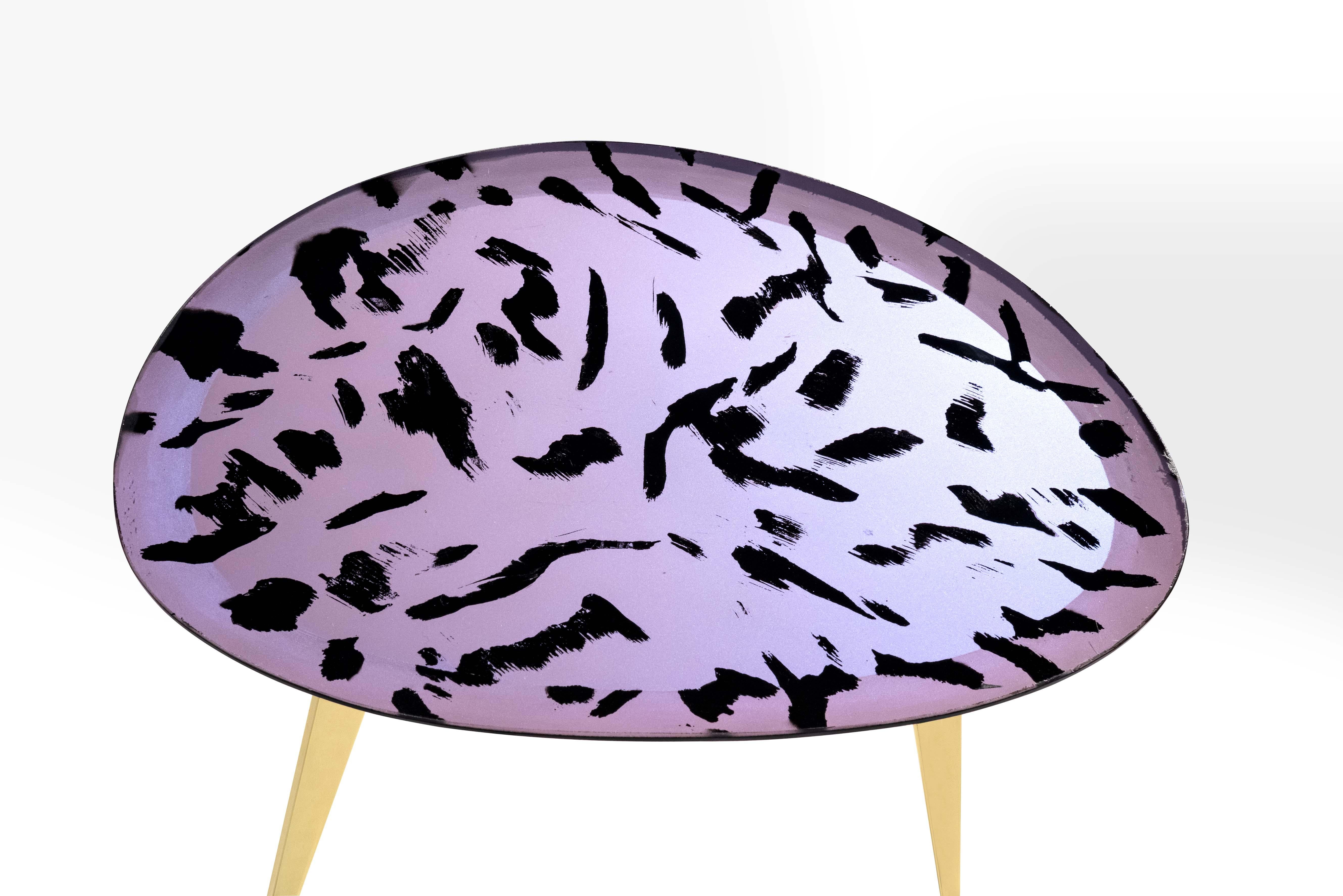 pink leopard coffee table