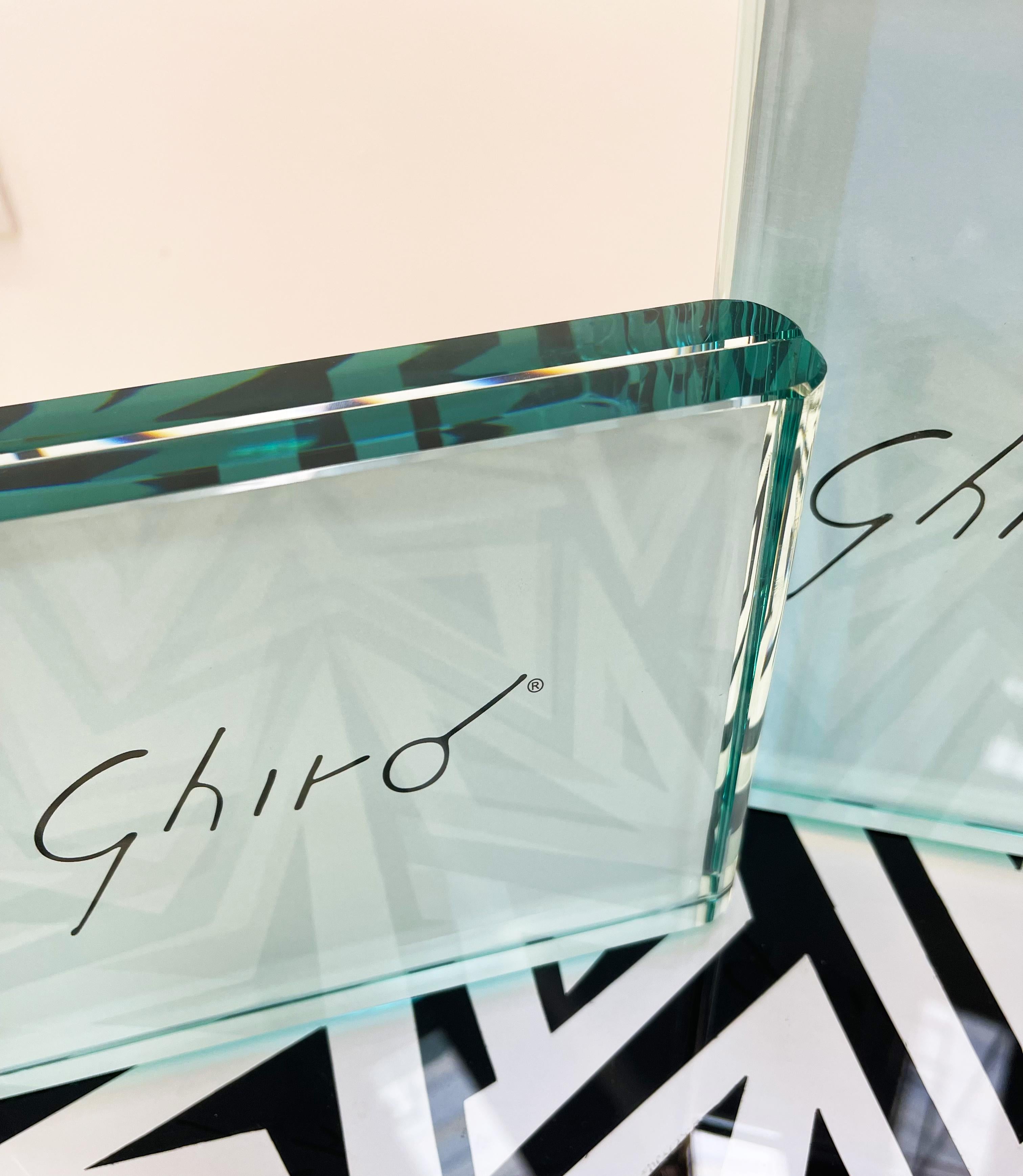 Contemporary Set of Two Handmade Aquamarine Crystal Photo Frames by Ghirò Studio For Sale 2