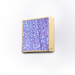 Contemporary by Ghirò Studio 'Square' Sconce Cristallo iridescente blu e viola