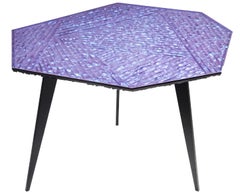 Contemporary 'Velluto' Couchtisch aus blauem Kristall und schwarzem Messing von Ghirò Studio