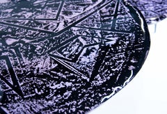 Contemporary 'Zig-Zag' Coffee Table Amethyst Crystal and Brass by Ghirò Studio