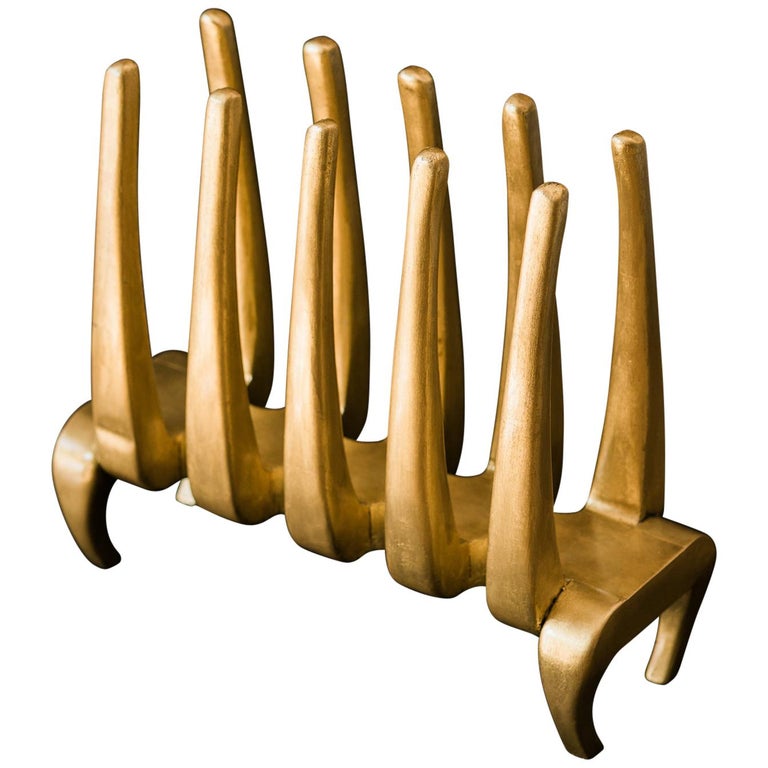 Contemporary by Las Animas Maa Sculpture Magazine Holder Solid Wood