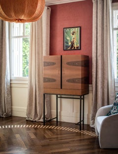 Contemporary by Studio Oxi Gin Drinks Cabinet Wood Steel