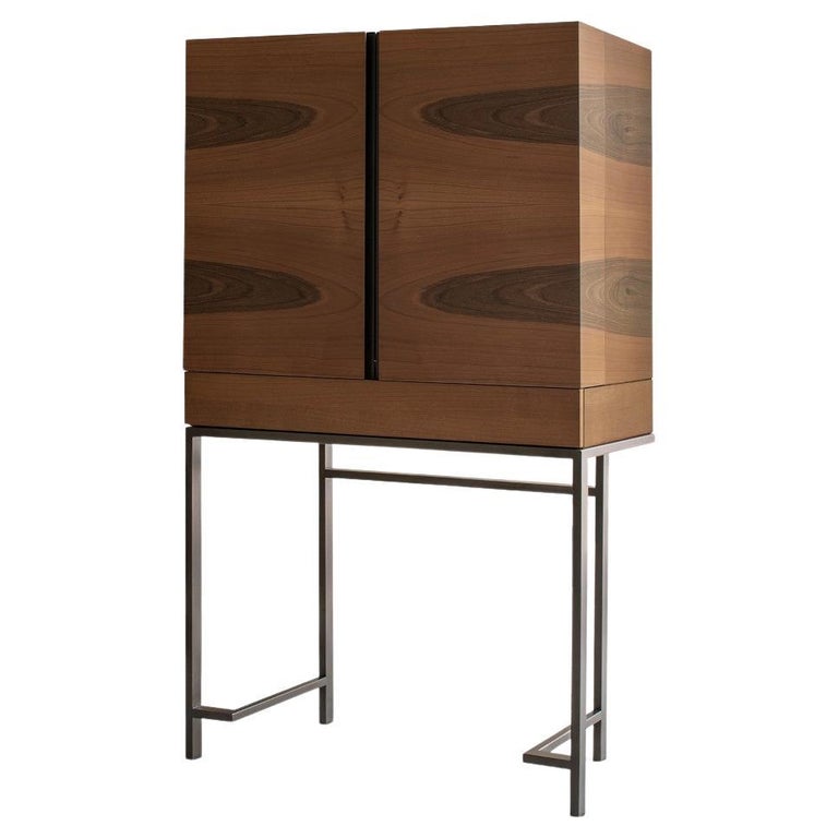 Contemporary by Studio Oxi Gin Drinks Cabinet Wood Steel For Sale at 1stDibs