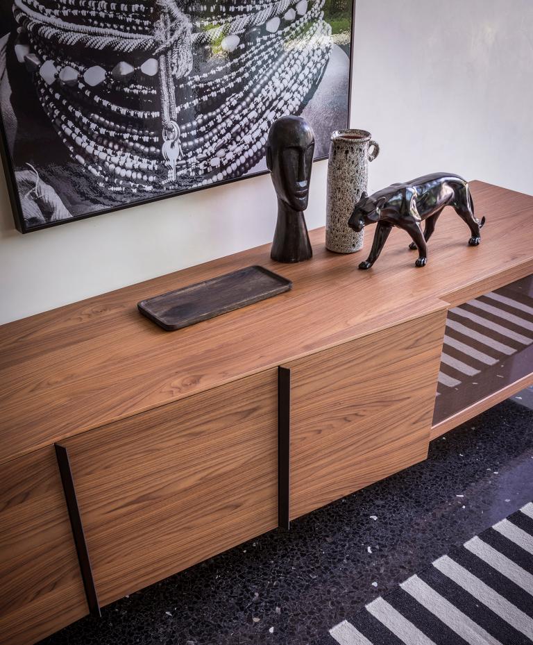 Modern Contemporary by Studio Oxi, Sideboard, Wood Veneer Sideboard, Wood, Walnut For Sale